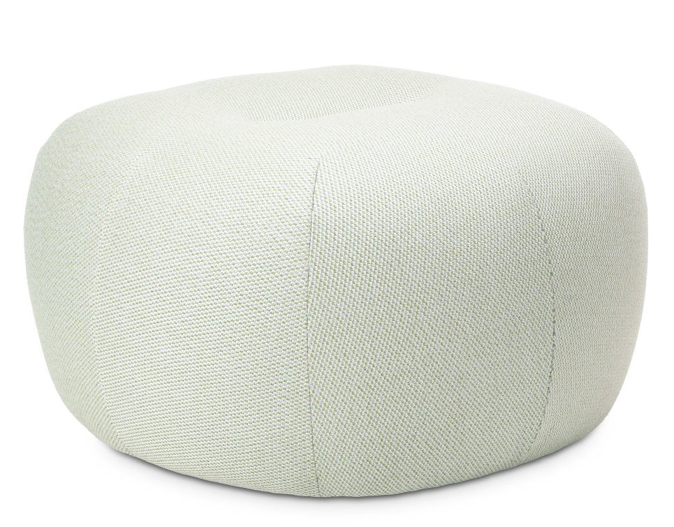 Heller Nana Outdoor Pouf von Freifrau Manufaktur: Moderner Sitzhocker für Garten und Terrasse.