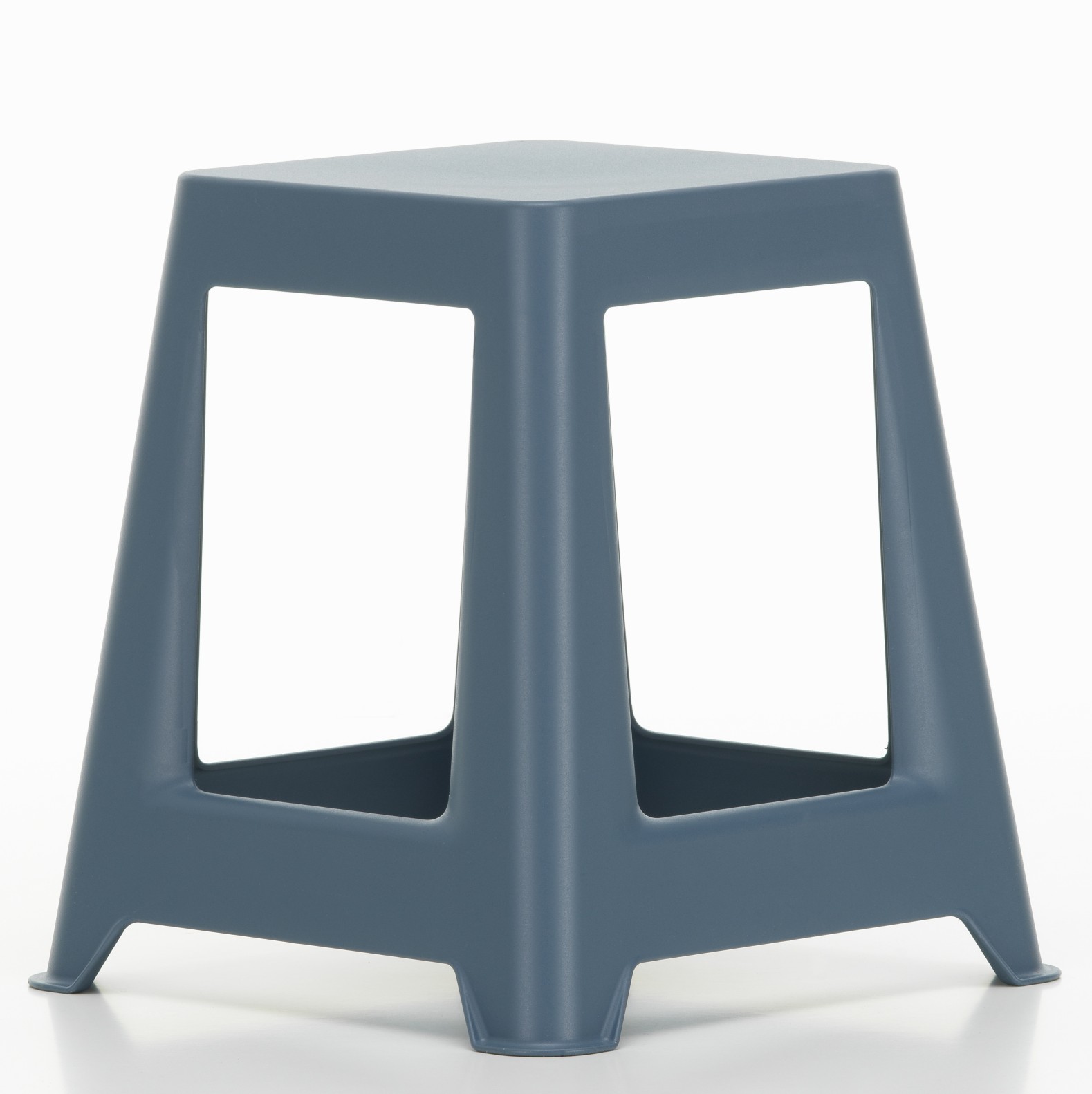 Chap Hocker von Vitra in Meerblau: Moderner, minimalistischer Kunststoffhocker für Wohnen und Büro.