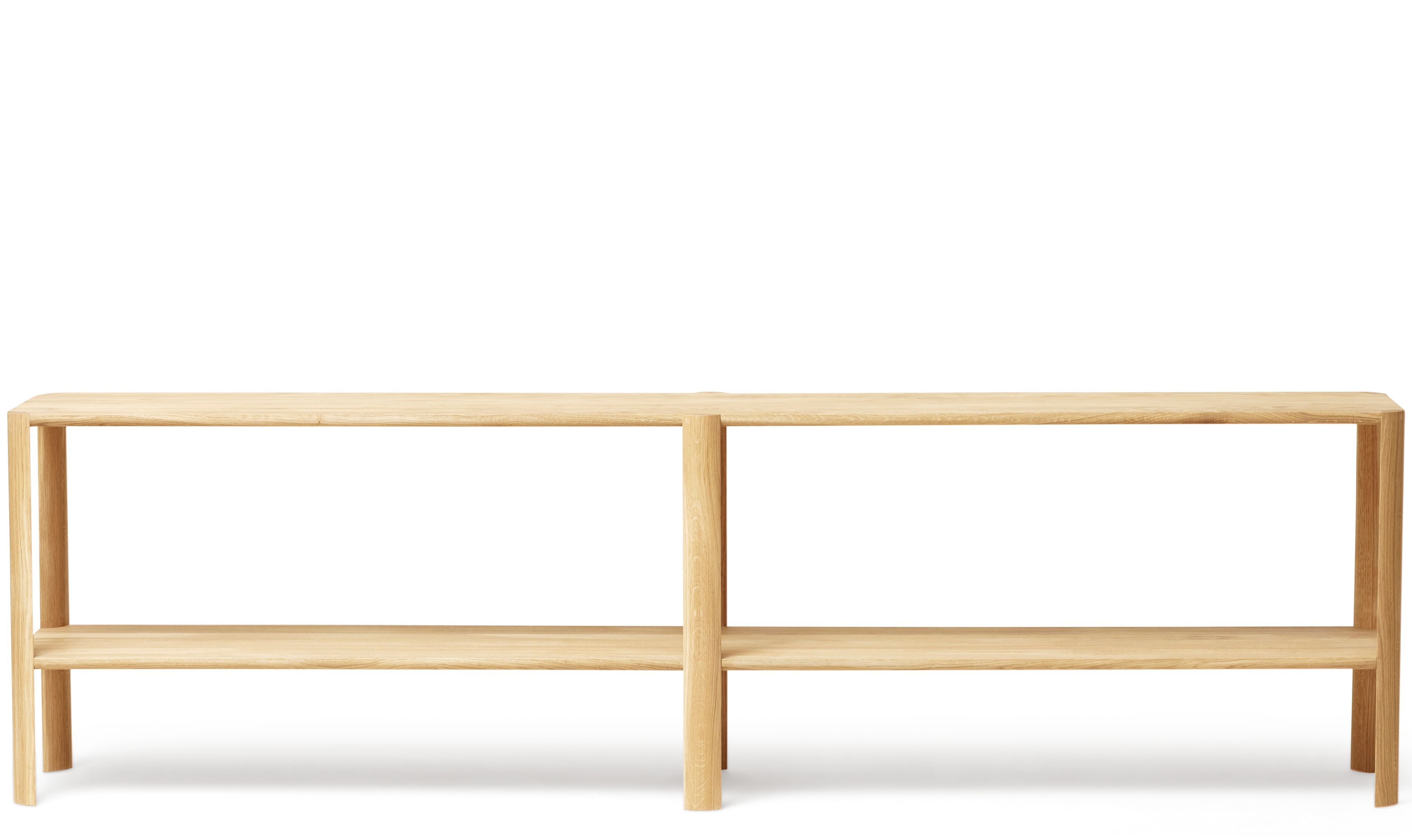 Leaf Regal 2x2 aus Eiche, weiß geölt, von Form & Refine. Modernes Holzregal.