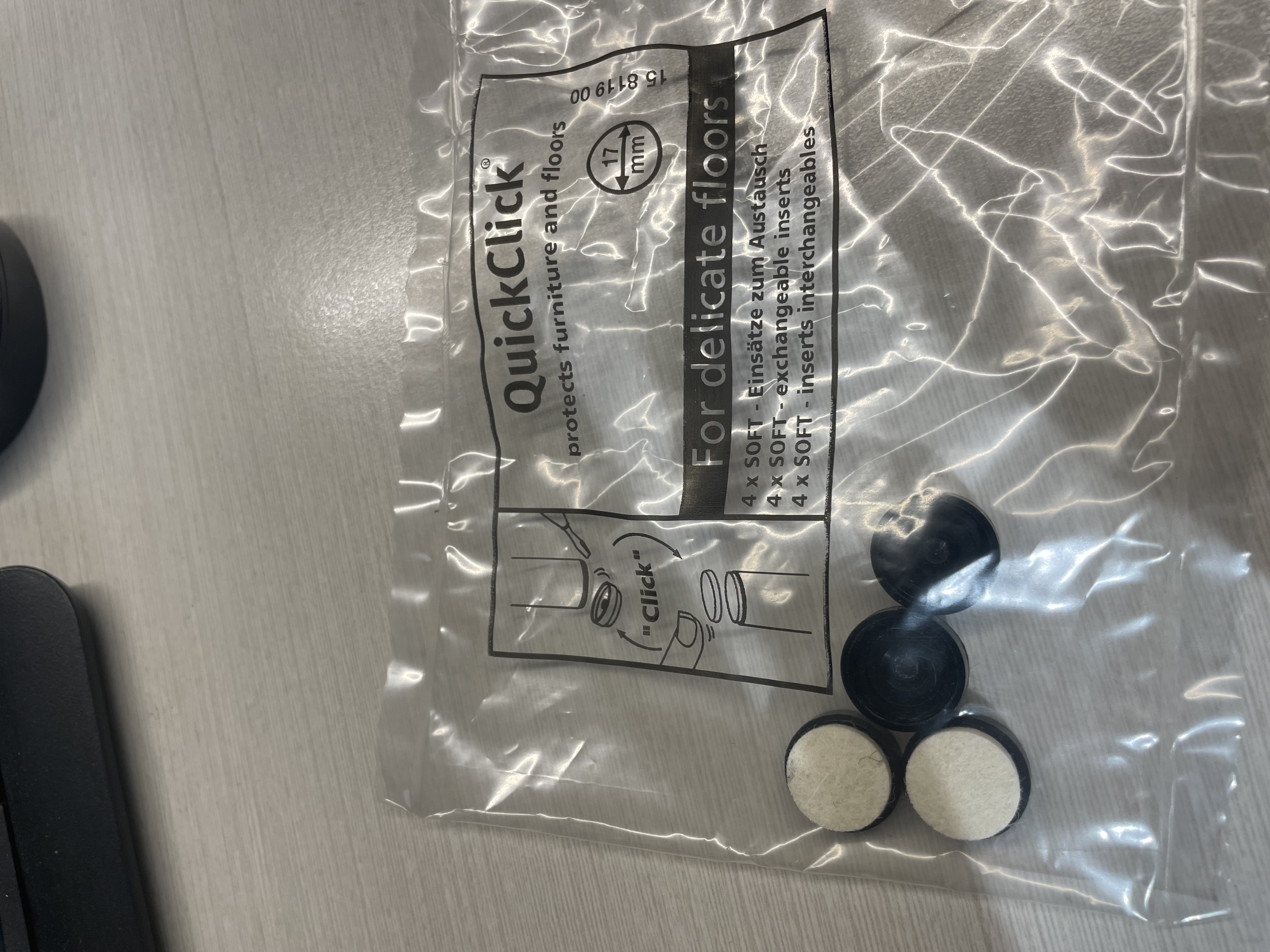 Gleitersatz / Filzgleiter J-Serie, Dorso, Uchiwa,  AAC Holzbasis Hay 