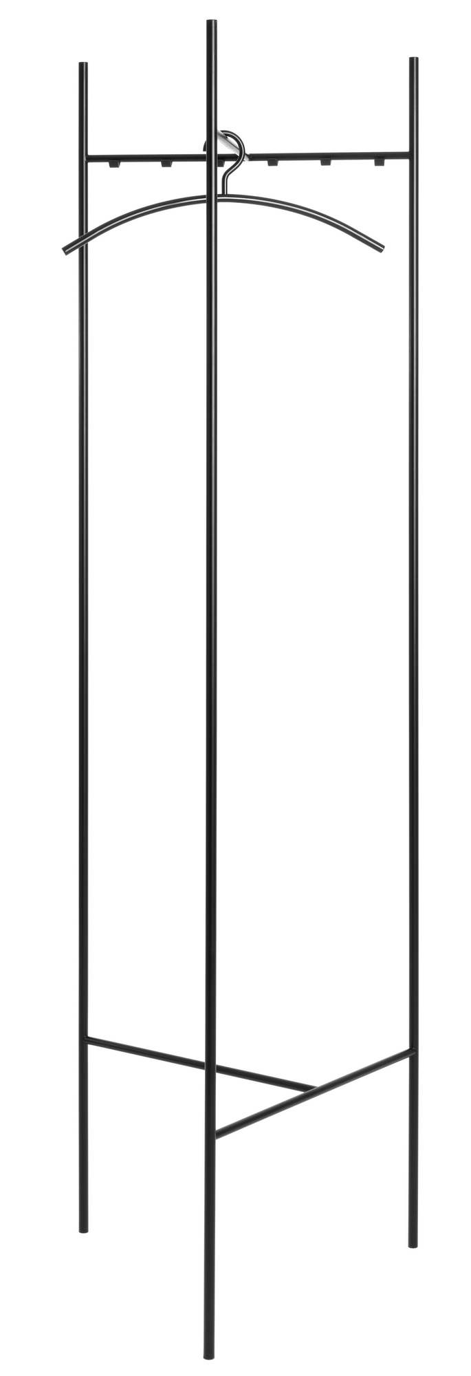 Schwarzer Sketch Garderobenständer von Schönbuch mit minimalistischem Design und einer Kleiderstange für Jacken und Mäntel.