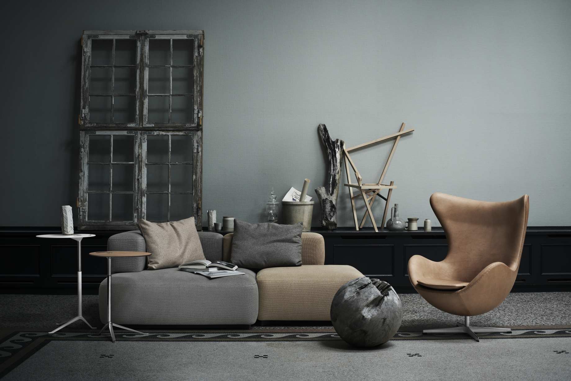 Alphabet Sofa von Fritz Hansen, 2-Sitzer mit Armlehne links, modernes Design für Wohnzimmer.
