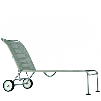 Green 251 Sonnenliege Alias: Moderne Liege mit Rädern und verstellbarer Rückenlehne für Garten oder Terrasse.