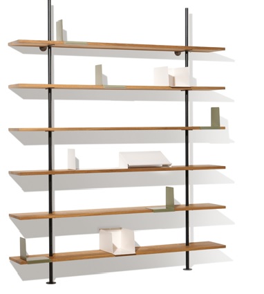 Buchstützen für ein Eiermann Regal von Richard Lampert, verschiedene Farben und Formen.