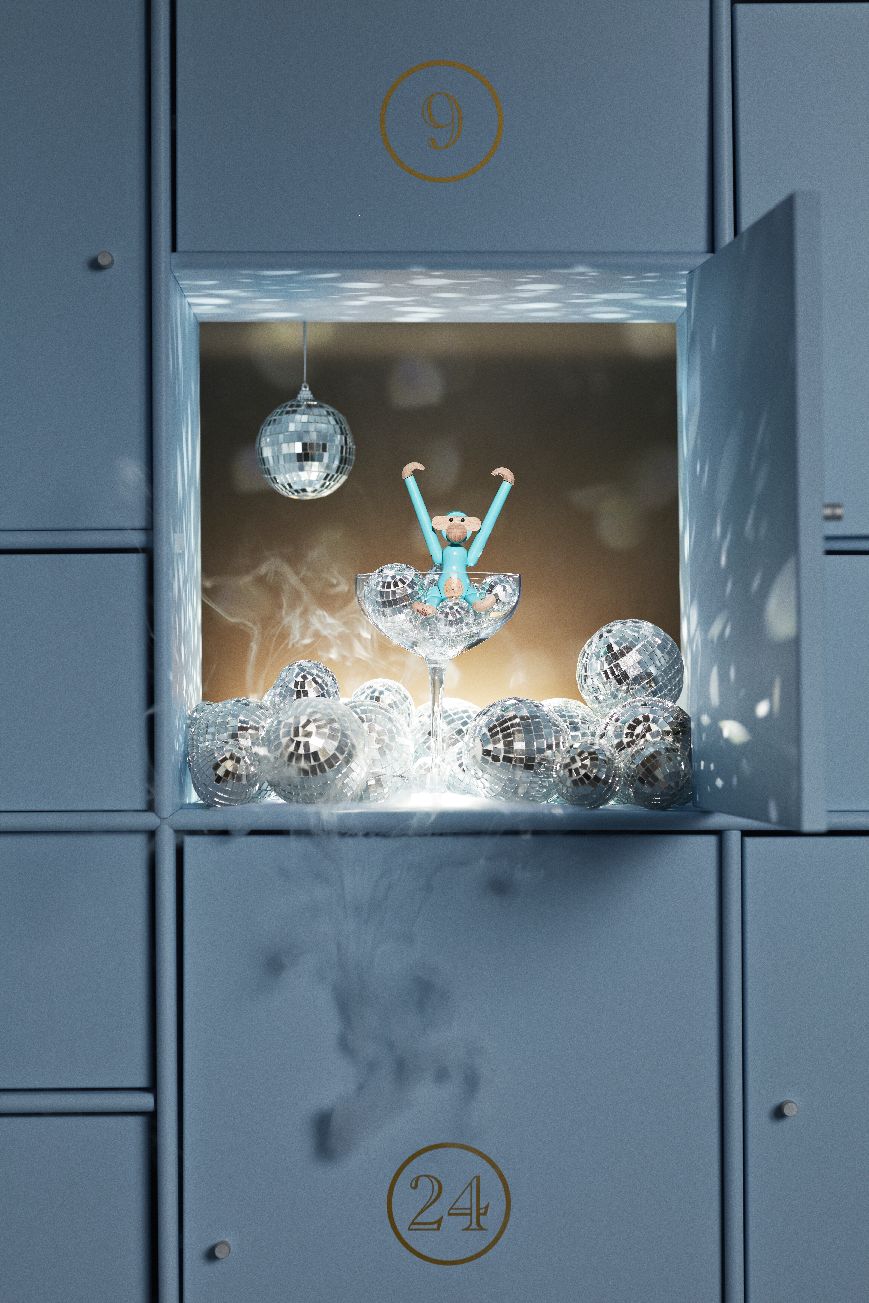 Affe Mini farbig Kay Bojesen Türkis