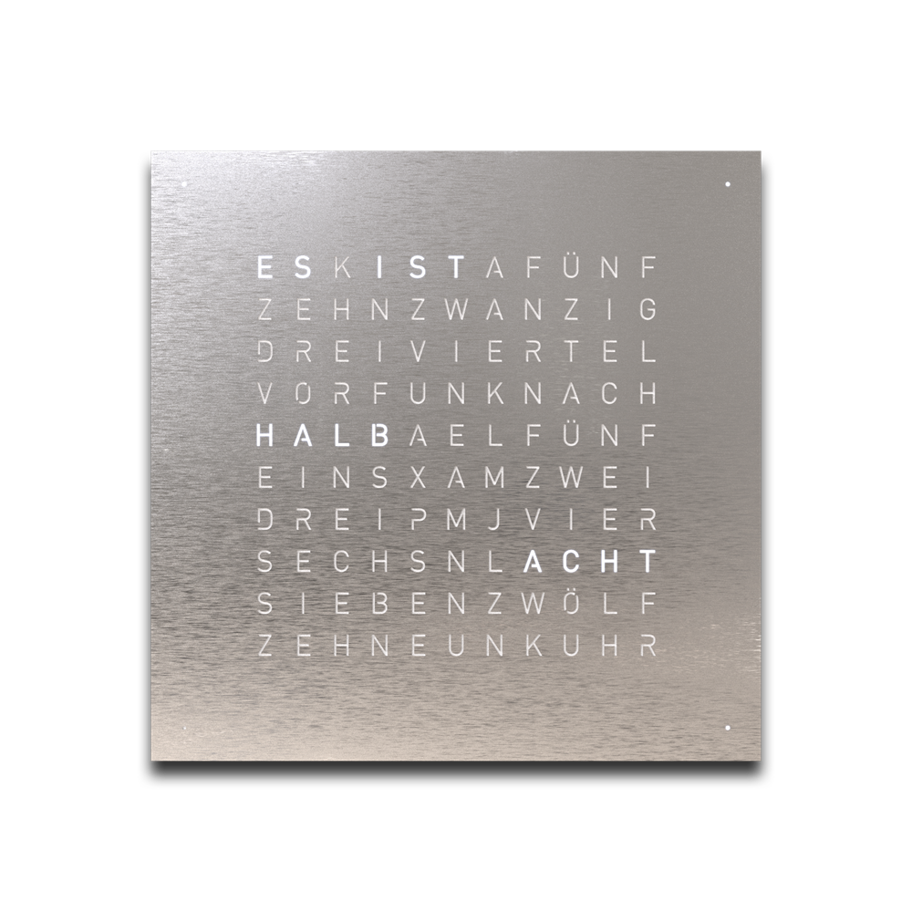 Frontcover für Earth 45 Wanduhr / Zeitobjekt Deutsch QLOCKTWO