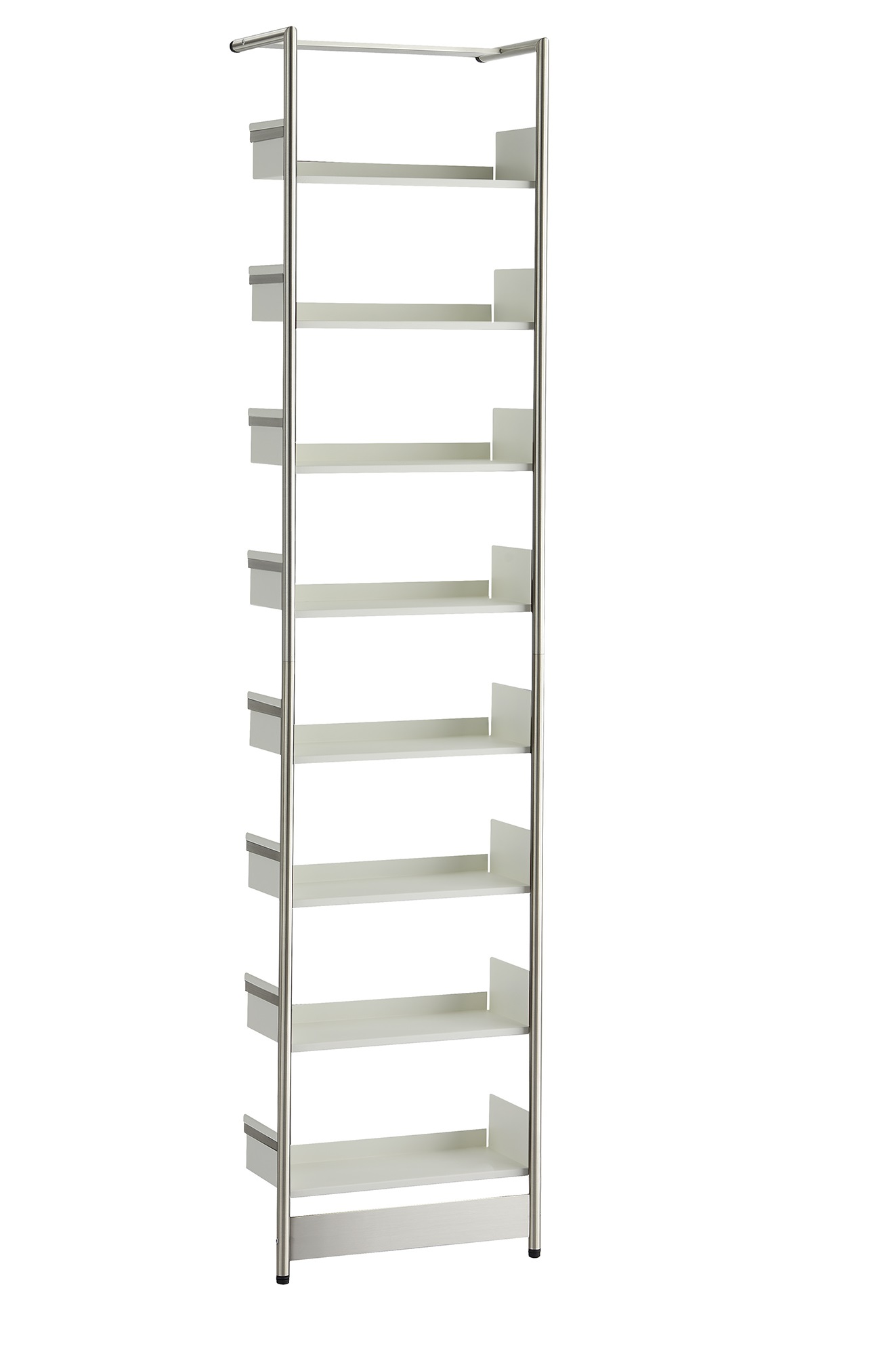 Pool 183 CD-Regal Mox Gestell chrom matt Tablaren weiß