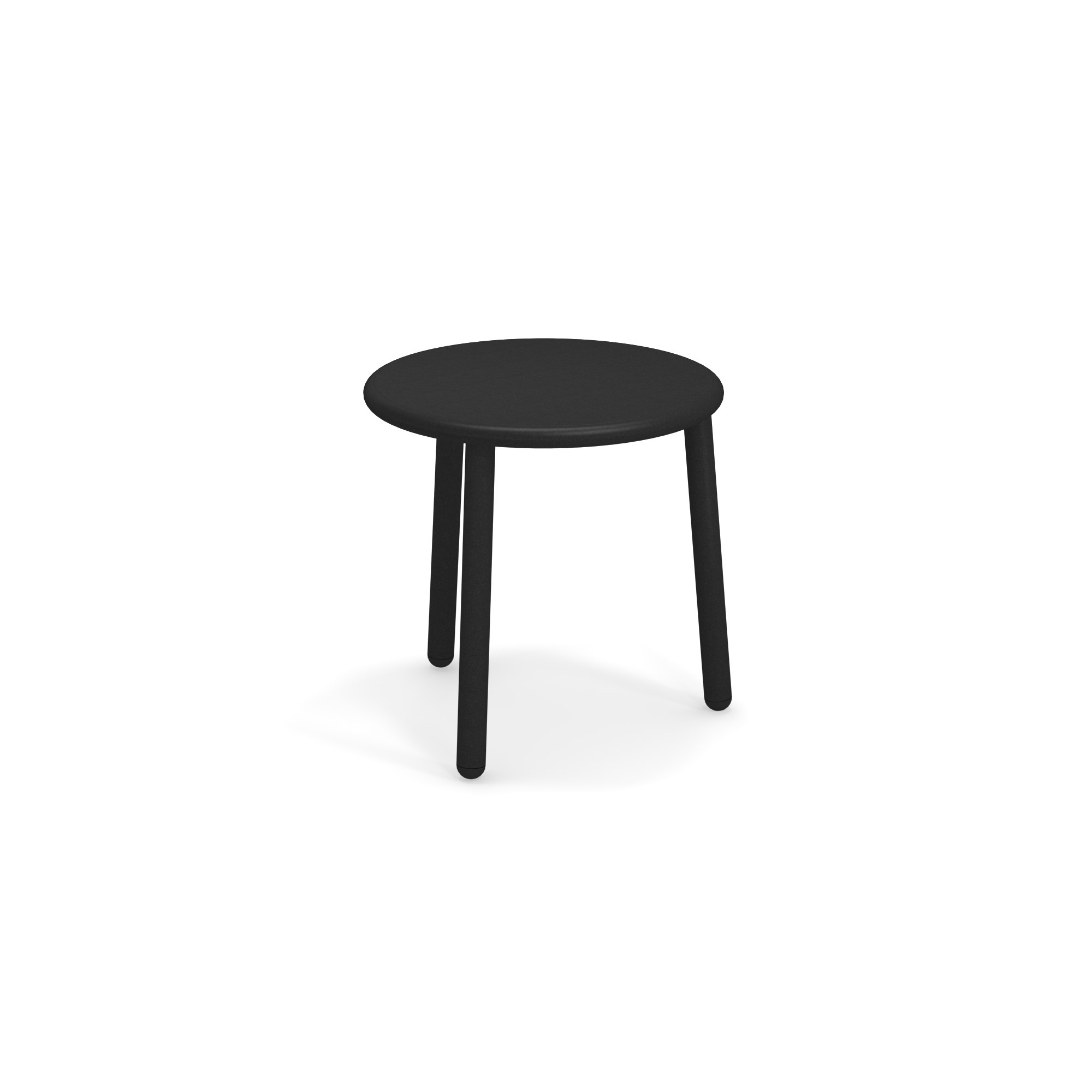 Schwarzer Yard Beistelltisch von emu, runder Tisch mit drei Beinen für den Garten.