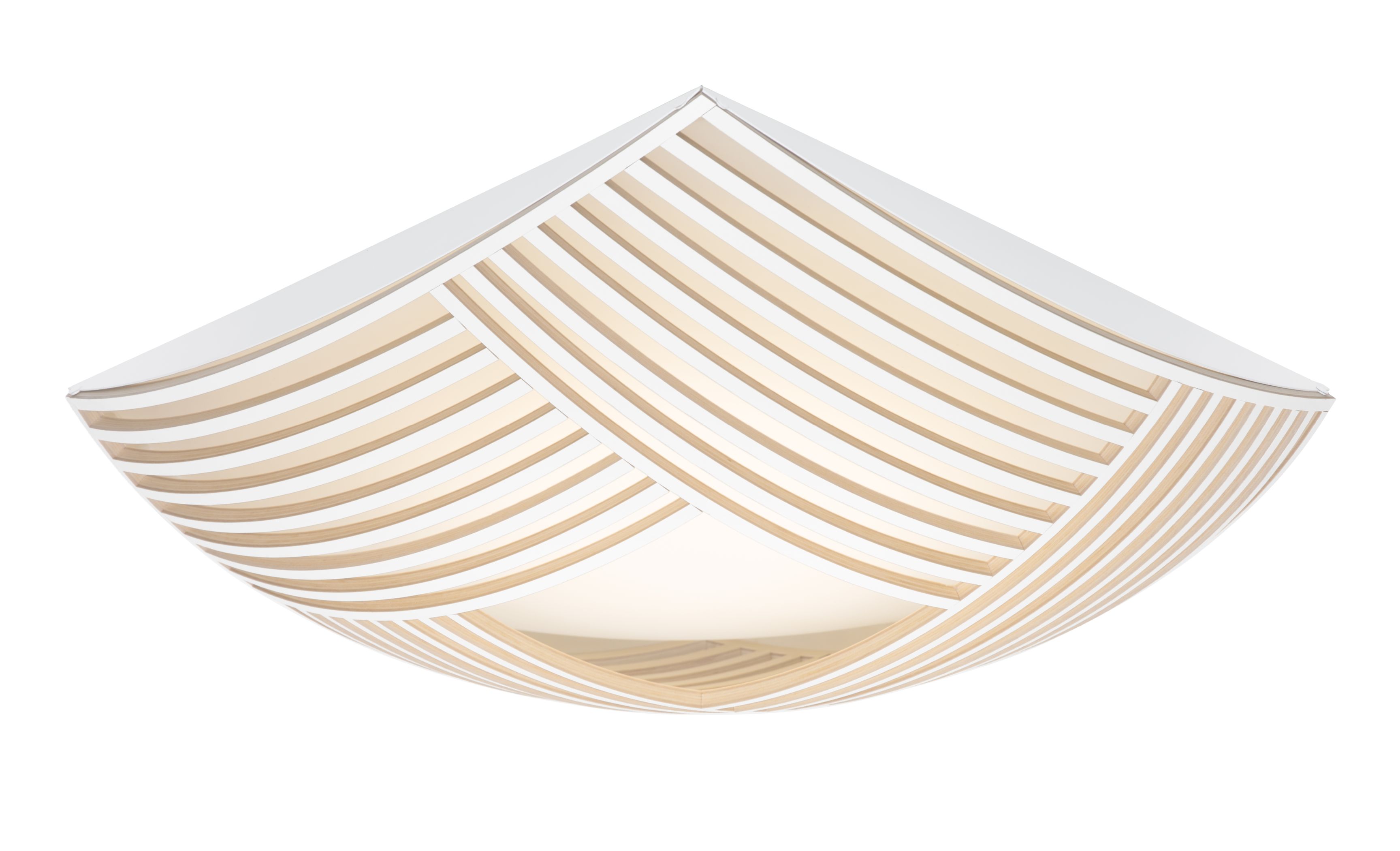 Kuulto 9100 Deckenleuchte von Secto Design in Weiß, moderne Holzlampe für Deckenmontage.