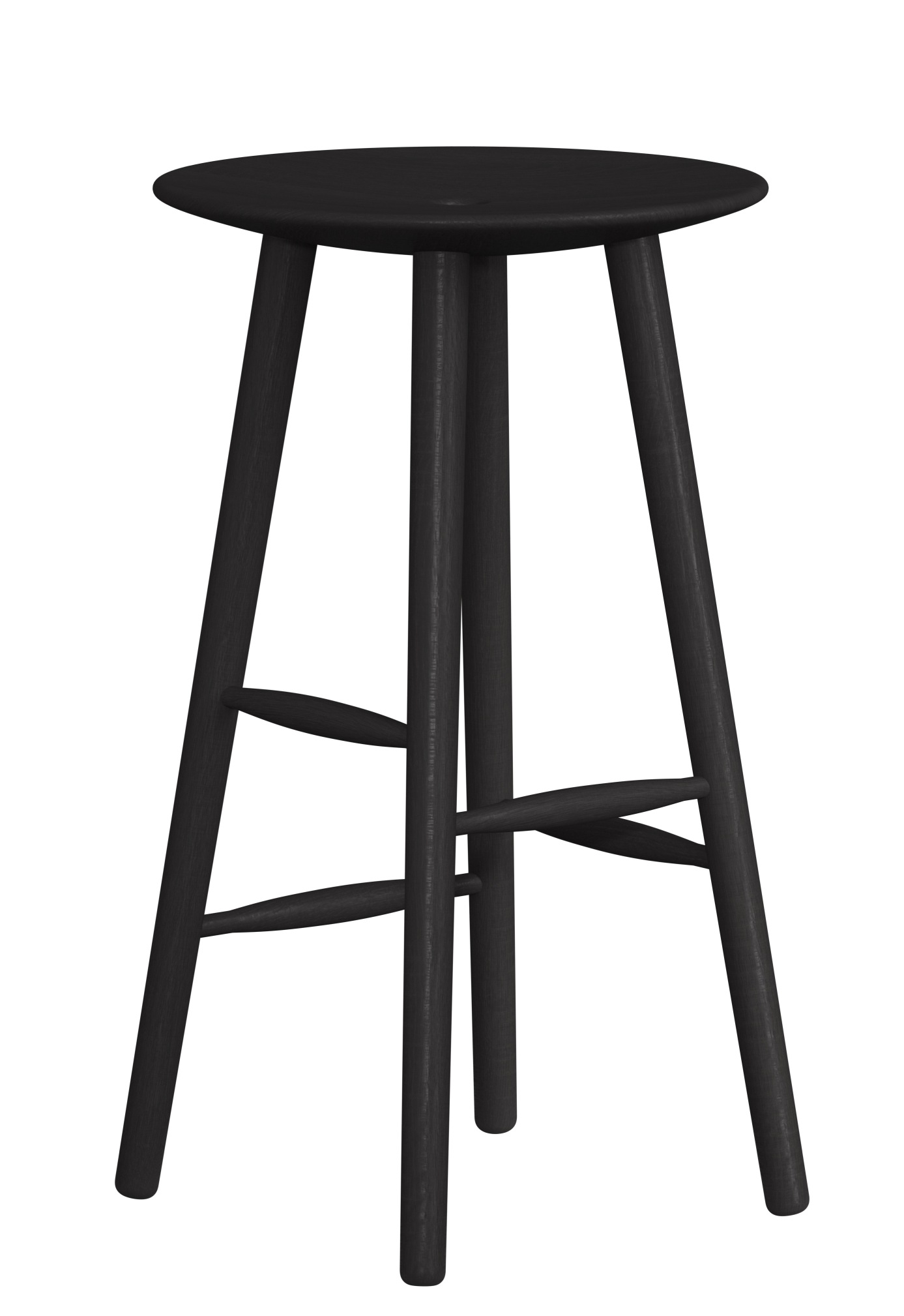 DI Volo / DIVOLO Barstool Barhocker H 65 cm novoform Eiche schwarz gebeizt