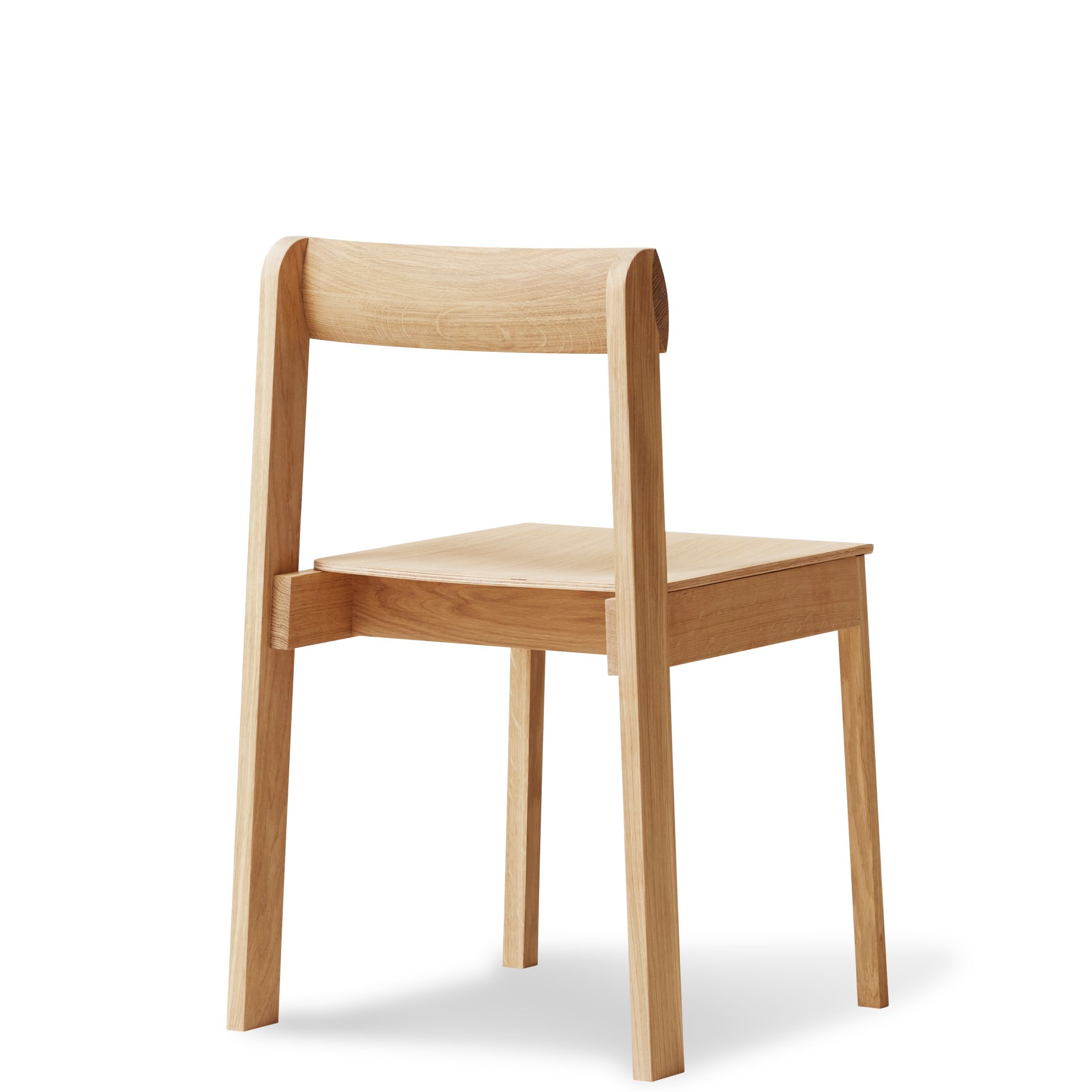 Blueprint Stuhl von Form & Refine, Eiche weiß geölt, minimalistisches Design, Holzstuhl.