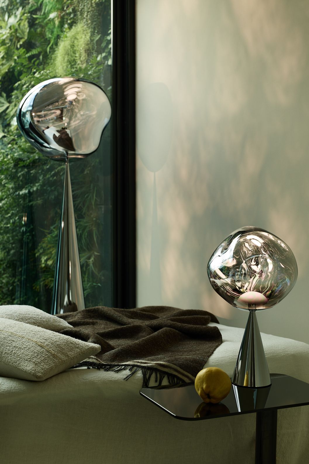Melt Cone Fat Stehleuchte Silber - Opal Tom Dixon