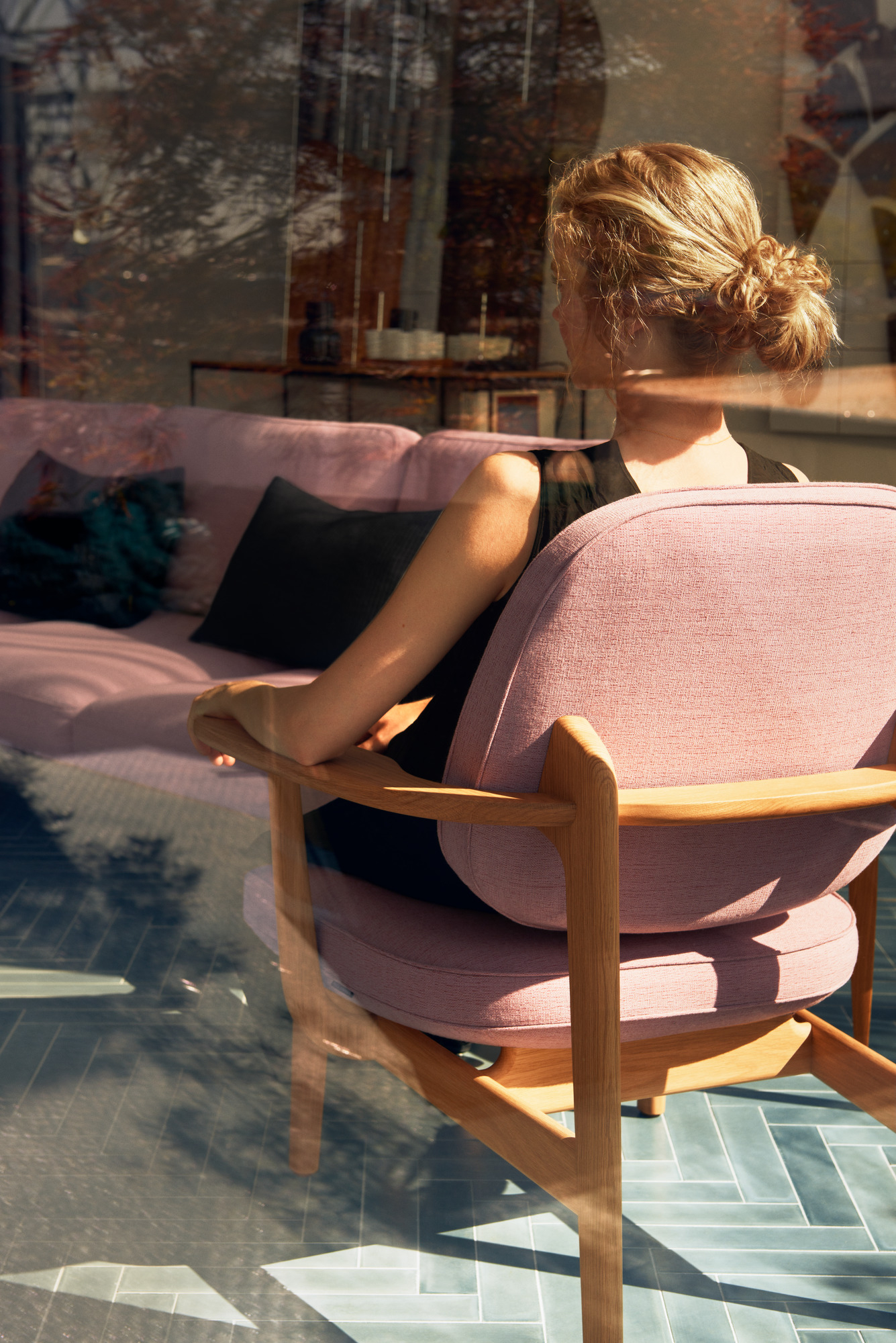 Fred Loungesessel Eiche dunkel gebeizt Fritz Hansen