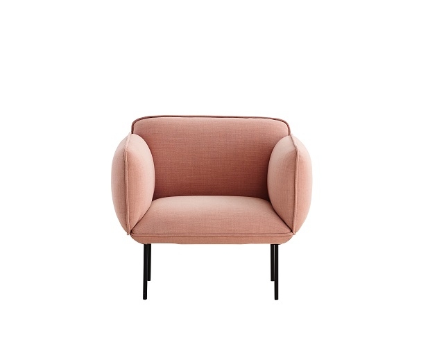 Nakki 1-Sitzer Sofa Woud Kvadrat Rosa