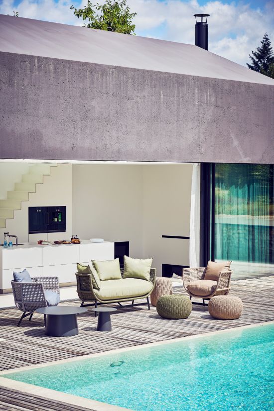 Suka Loungesofa Outdoor Jan Kurtz Hellgrau