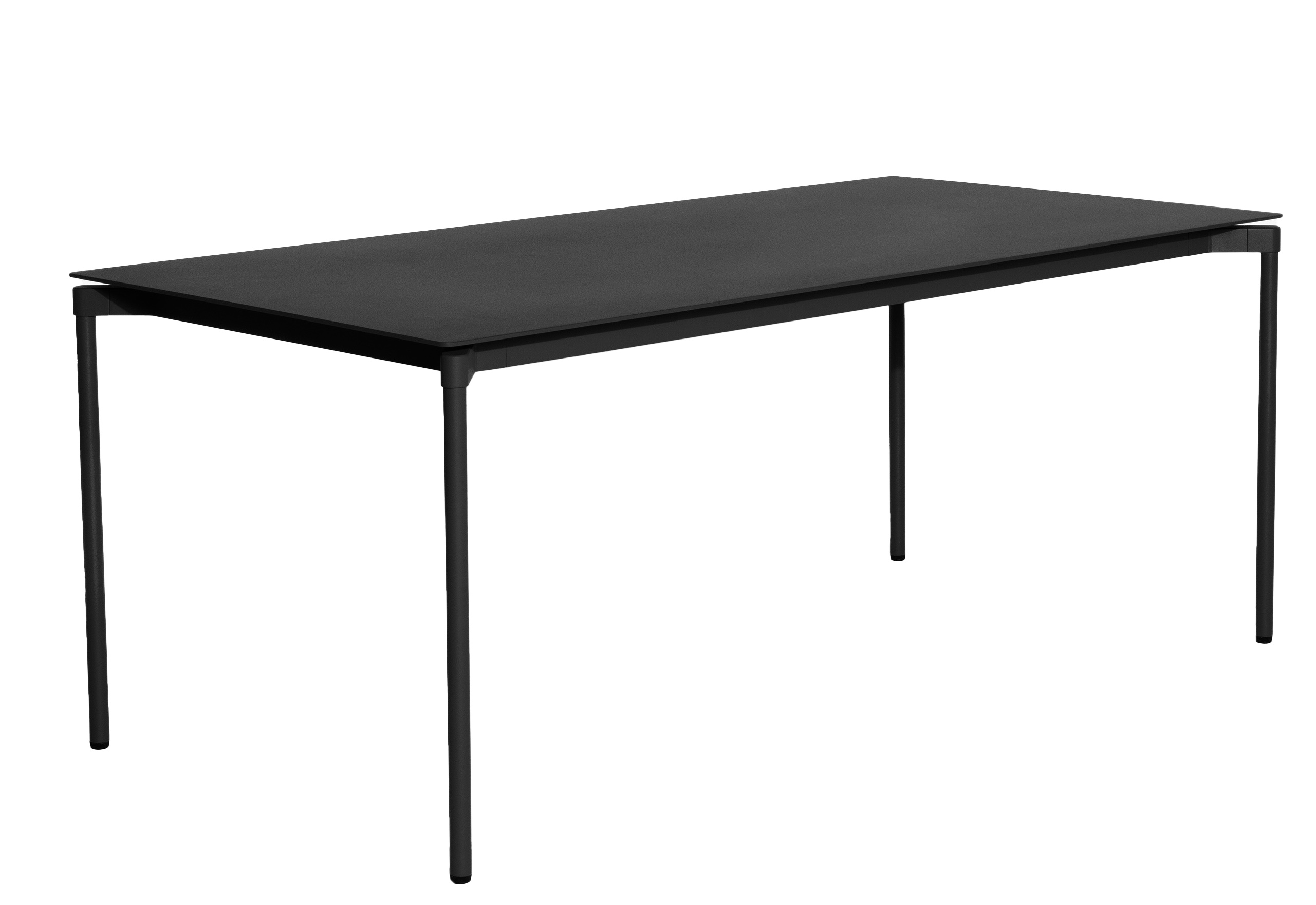 Schwarzer Fromme Esstisch rechteckig von Petite Friture, moderner Küchentisch mit minimalistischem Design.