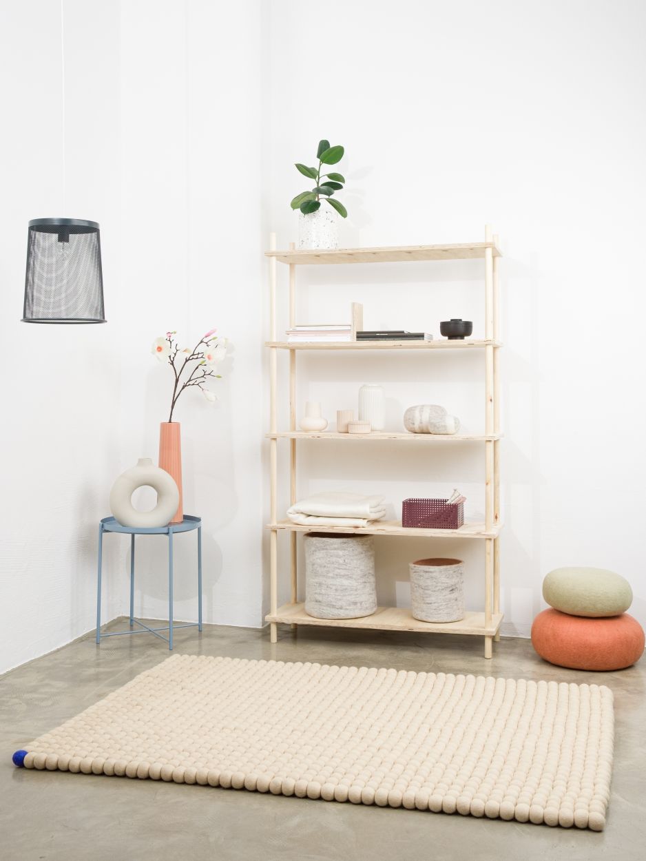 Big One Rechteckig Filzteppich 140 x 200 cm myfelt Beige