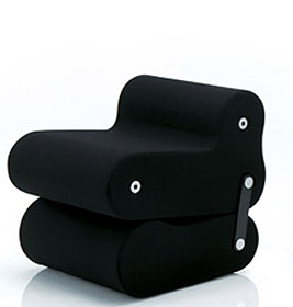 Schwarzer Multichair Sessel von B-Line: Moderner Design Sessel, flexibel verstellbar, ideal für Wohnzimmer und Büro.