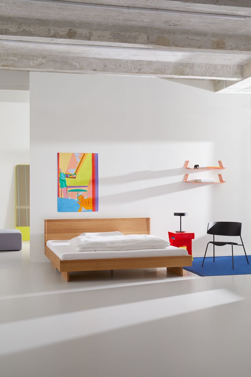 ZIANS Bett Large mit Kopfteil, Beine geteilt OUT