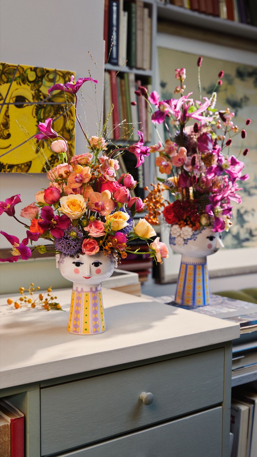 Eva Vase H18,5cm hellblau Bjørn Wiinblad