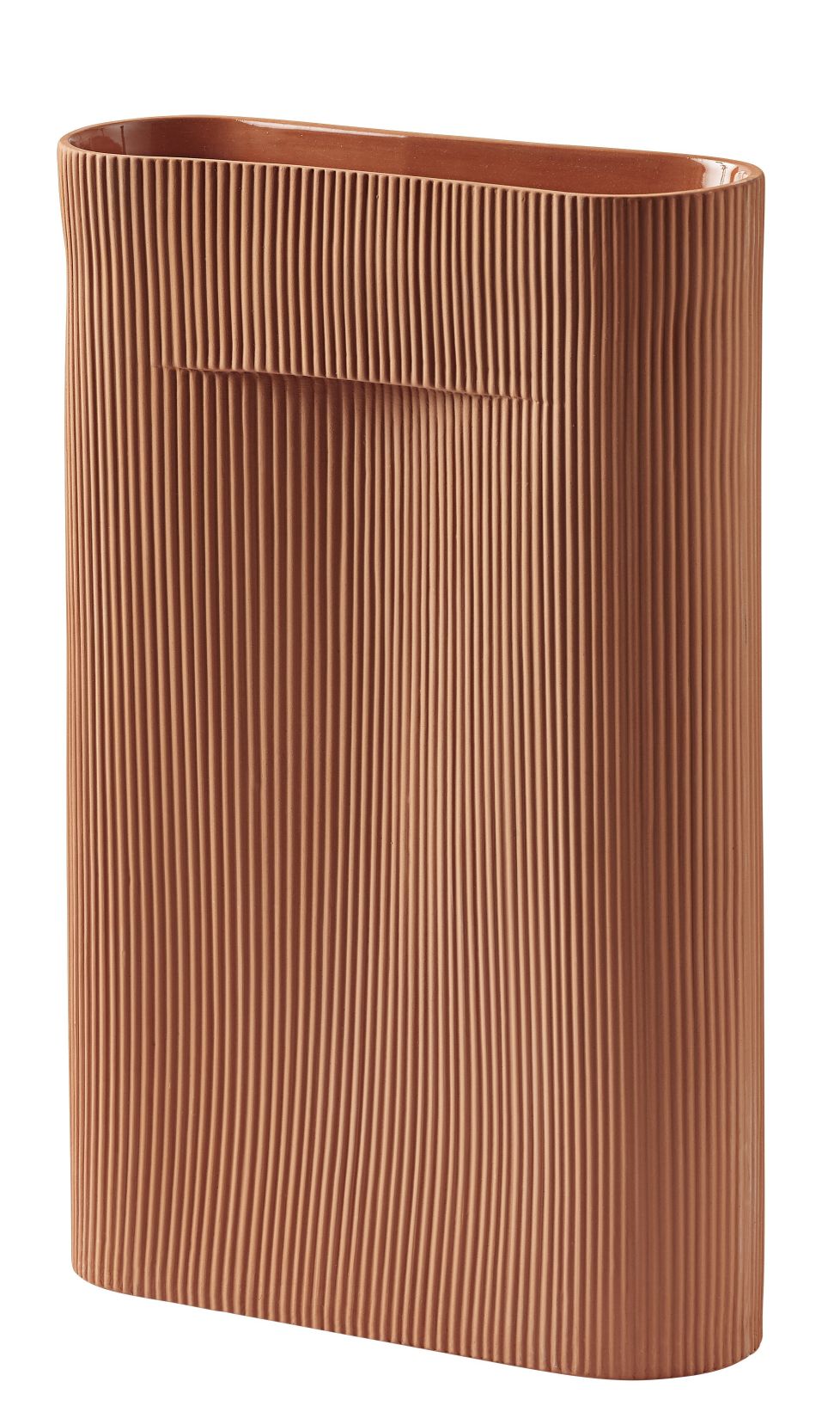 Ridge Vase H48,5 Terracotta Muuto