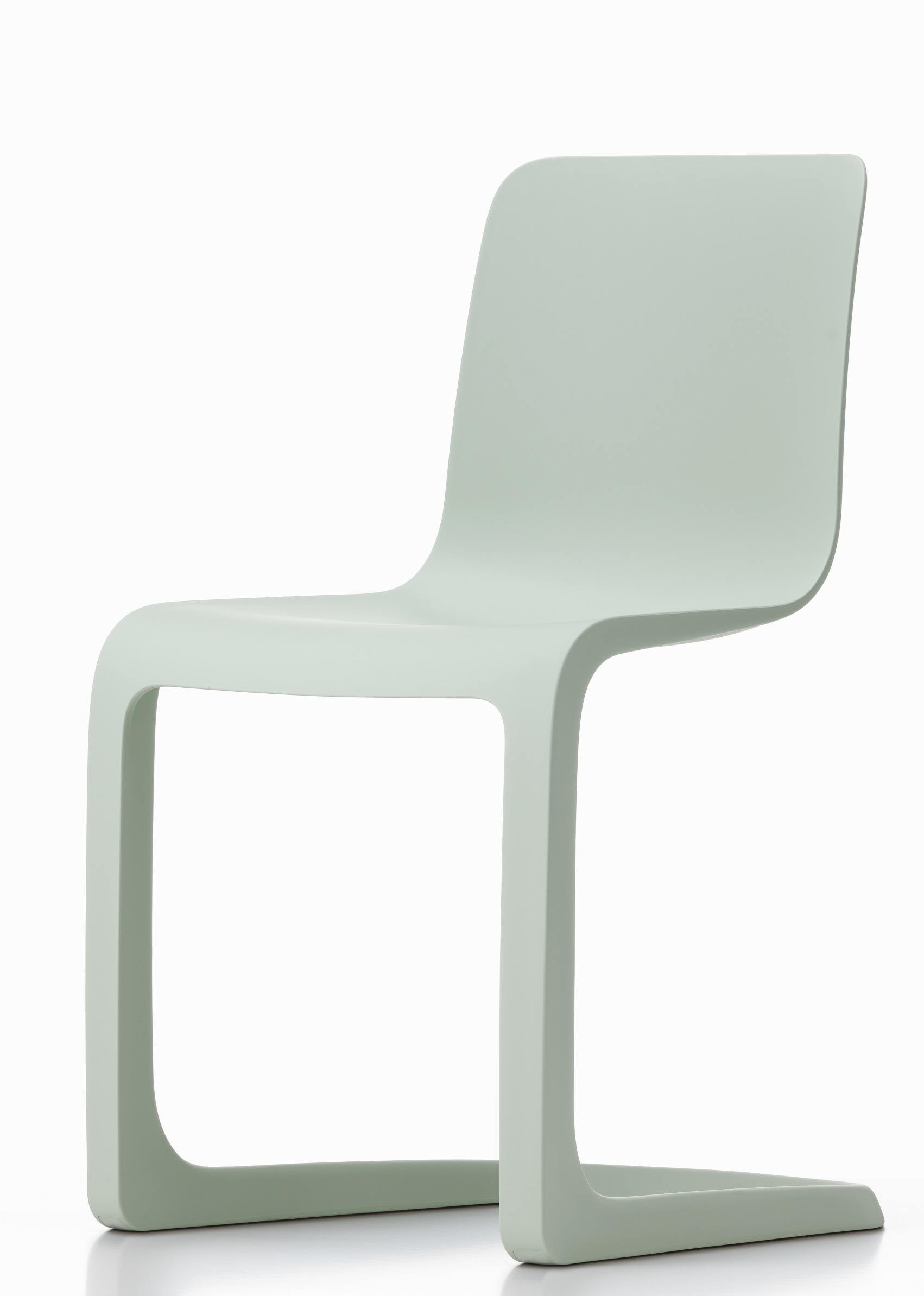 Heller Evo-C Chair Stuhl von Vitra, ein moderner Freischwinger Stuhl in Mintgrün.