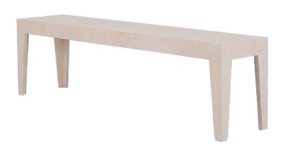 Helle Holzbank, Modell HILDE, für Esszimmer, Flur oder Wohnbereich. Moderne Sitzbank.