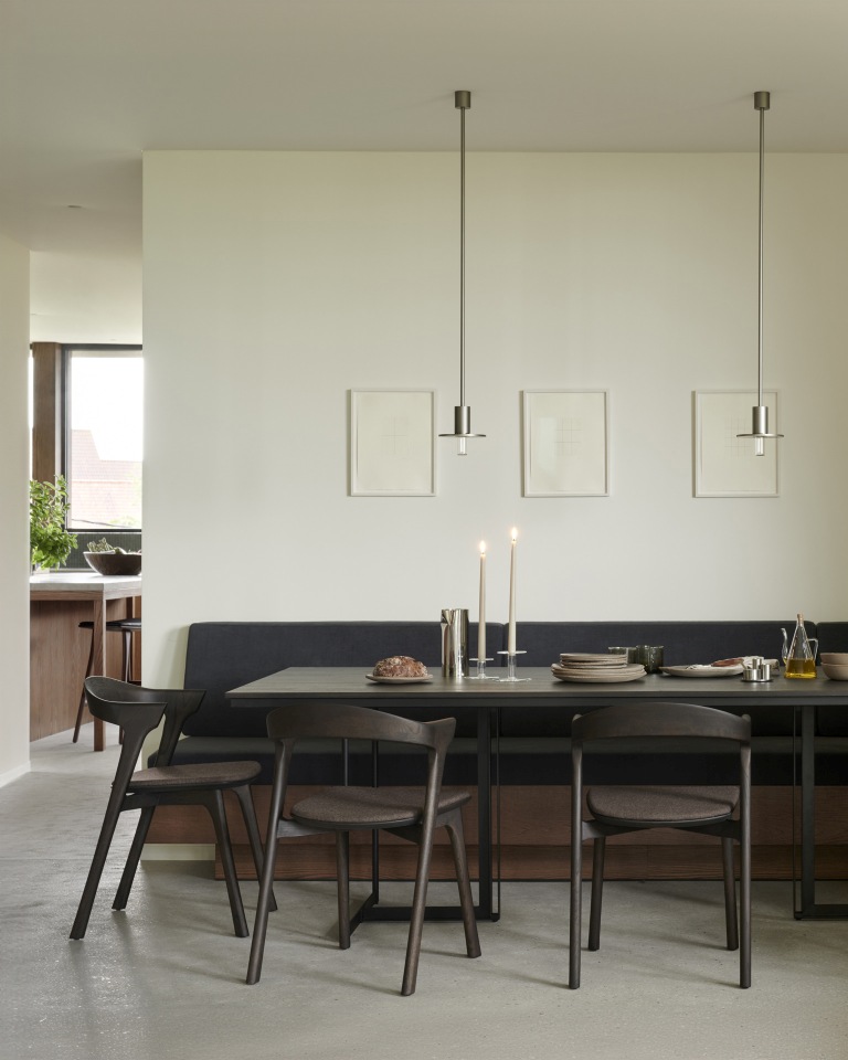 Bok Stuhl Eiche braun / Stoff Warm braun Ethnicraft