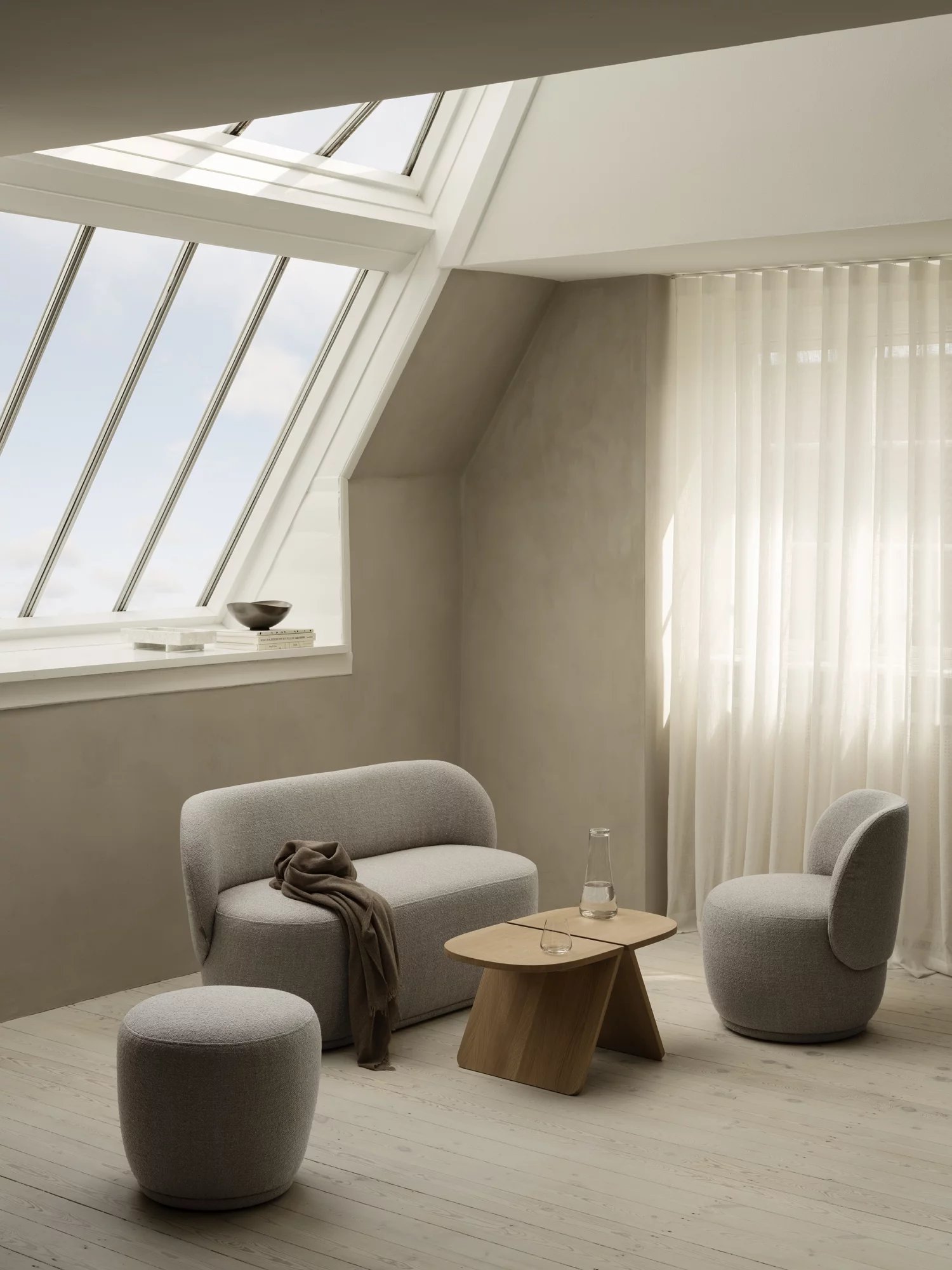 Kuon 2-Sitzer Sofa Blomus Boucla - Shitake 