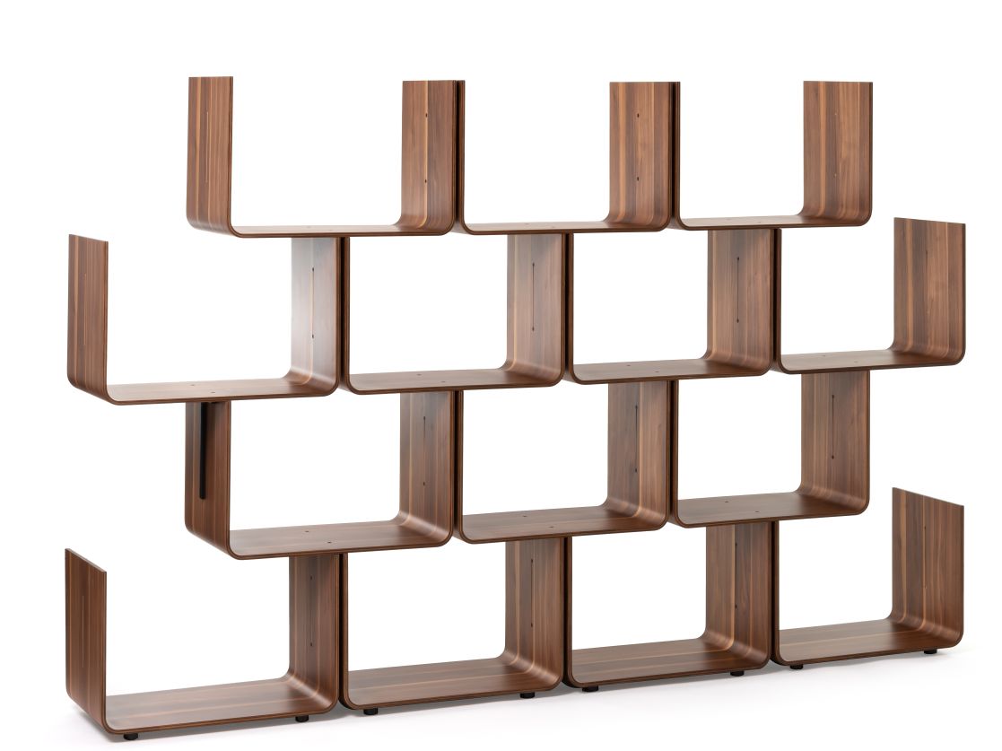 Elysée / Elysee Shelving System Regal Magis Amerikanischer Nussbaum