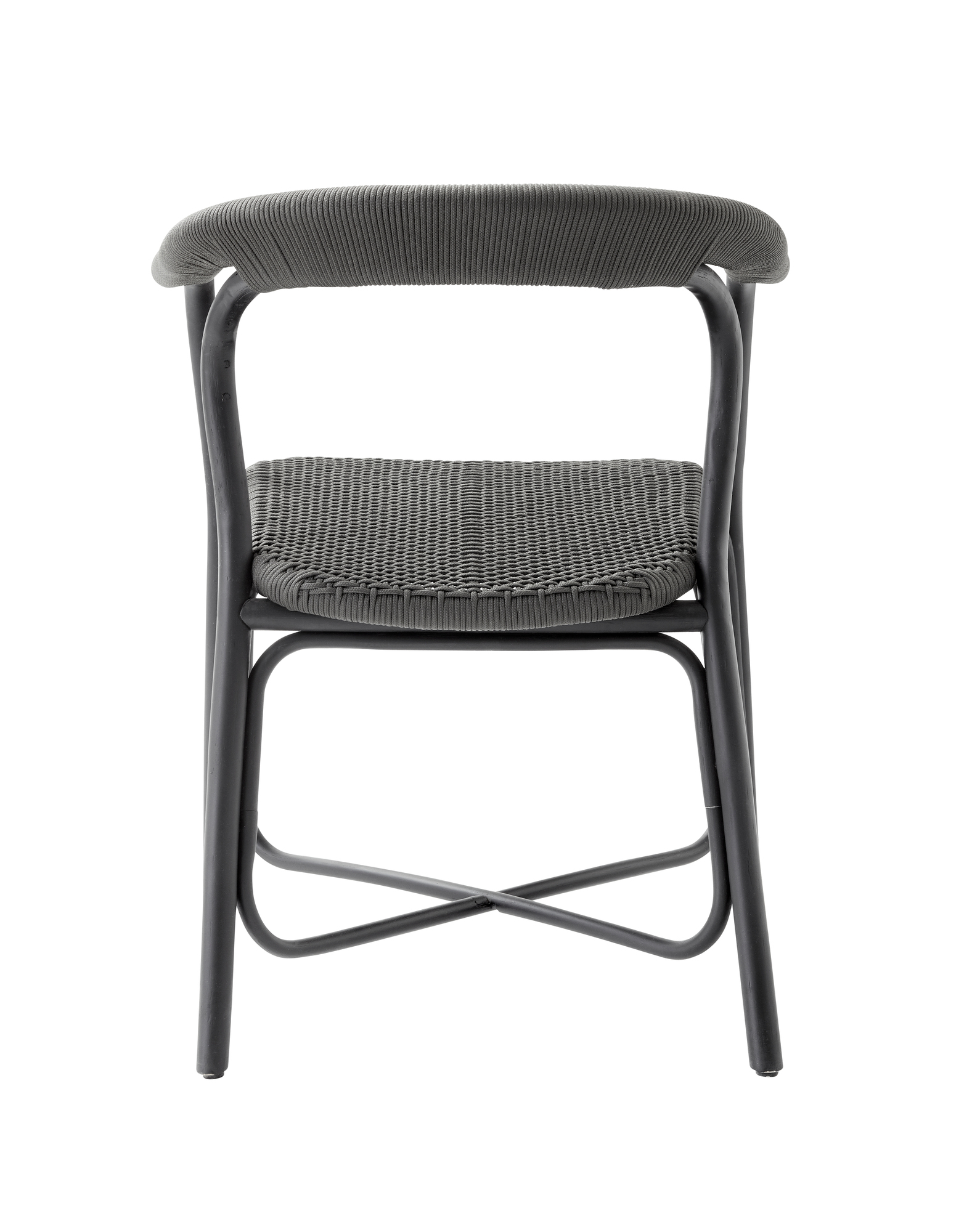 Noble Stuhl von Cane-Line, grauer Outdoor-Stuhl mit Geflecht, Gartenmöbel für Terrasse und Balkon.