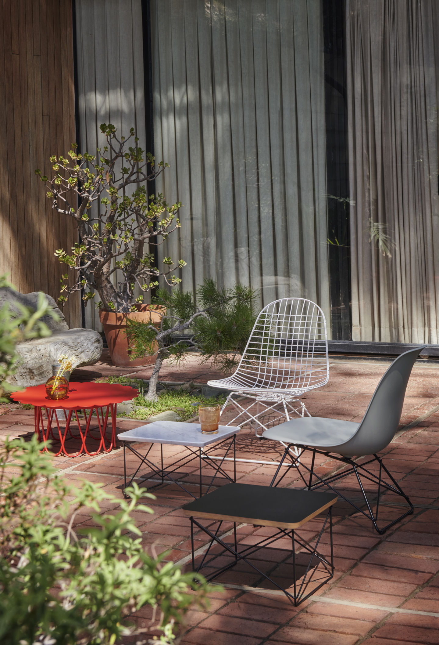 LKR-2 Wire Chair Stuhl mit Sitz- und Rückenbezug Vitra