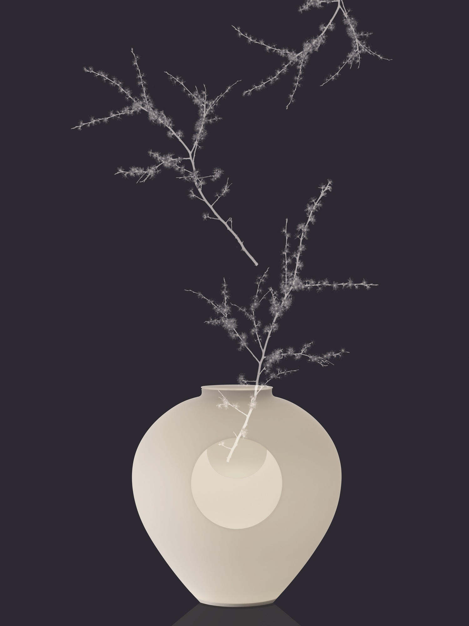 Madre LED Tischleuchte von Foscarini: Moderne Designerlampe mit indirektem Licht und dekorativen Zweigen.