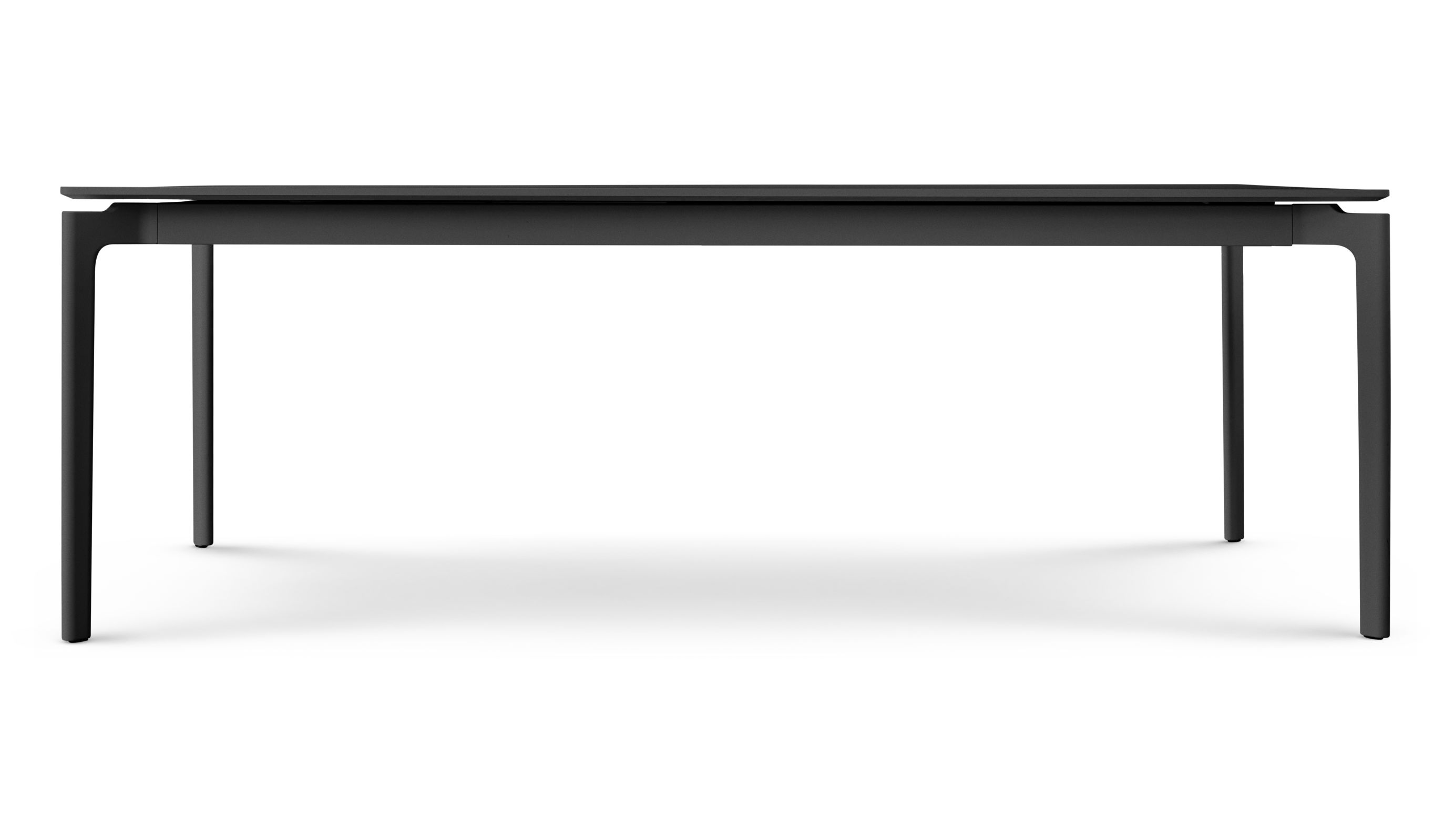 Schwarzer Eva Solo Esstisch "More" mit geraden Beinen und minimalistischem Design. Ausziehbarer Tisch.