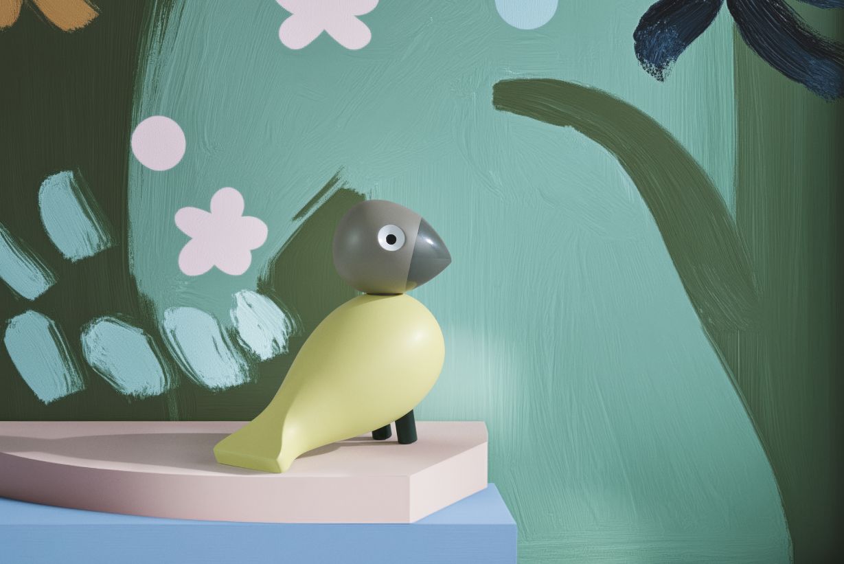 Year Bird Bella 2025 H12.5 cm beige/grau Kay Bojesen