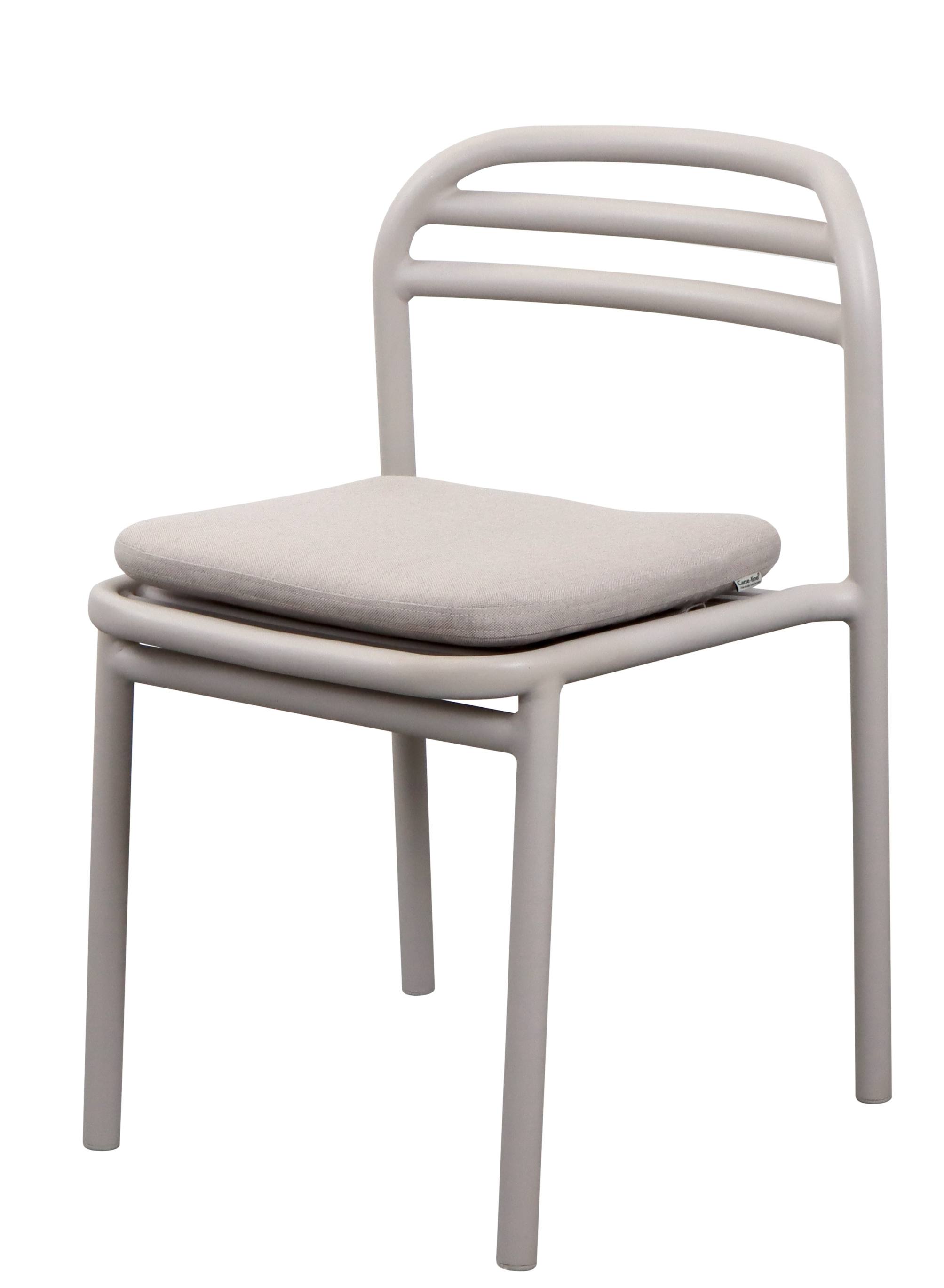 Sitzkissen für Cane-Line Bliss Stuhl Outdoor, hellgraues Textil, bequemes Gartenmöbel Zubehör.