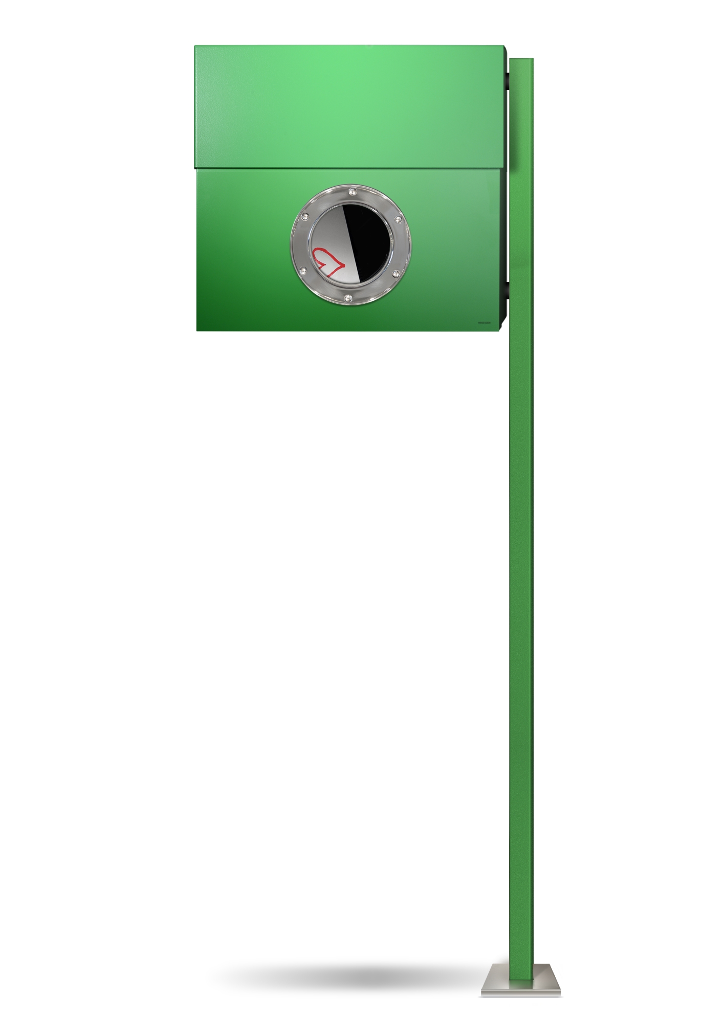 Stahl, grün pulverbeschichtet inkl. Bodenständer/Pfosten