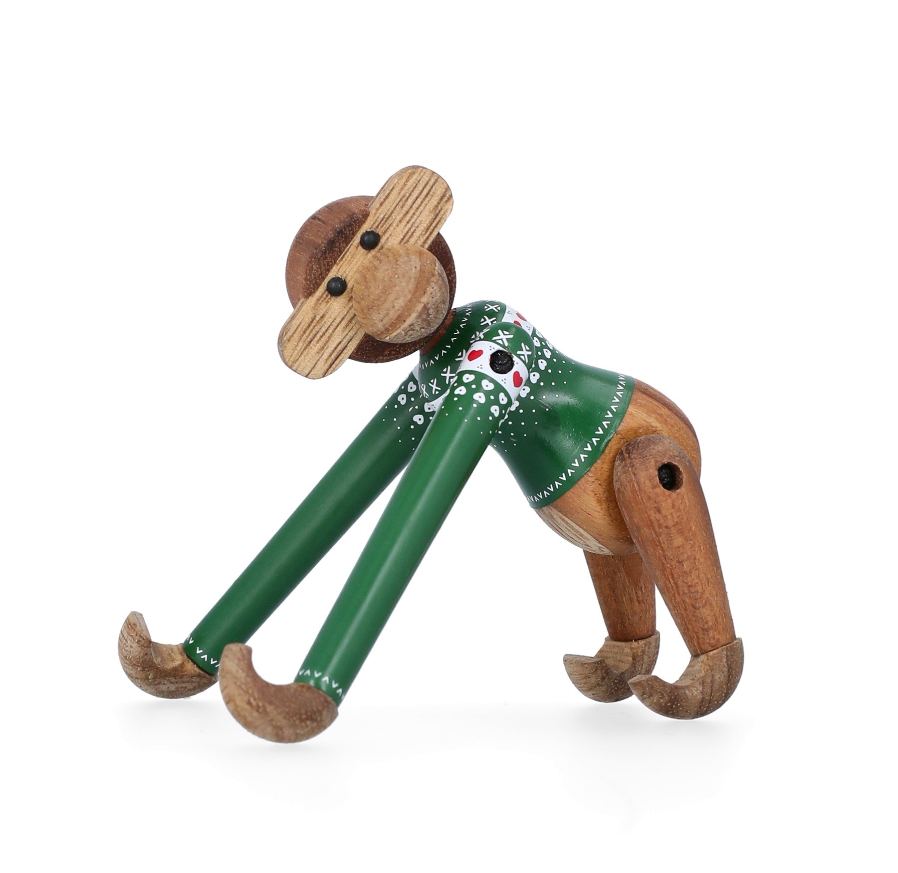 Christmas Jumper Affe 2025 mini grüner Holzfigur Kay Bojesen