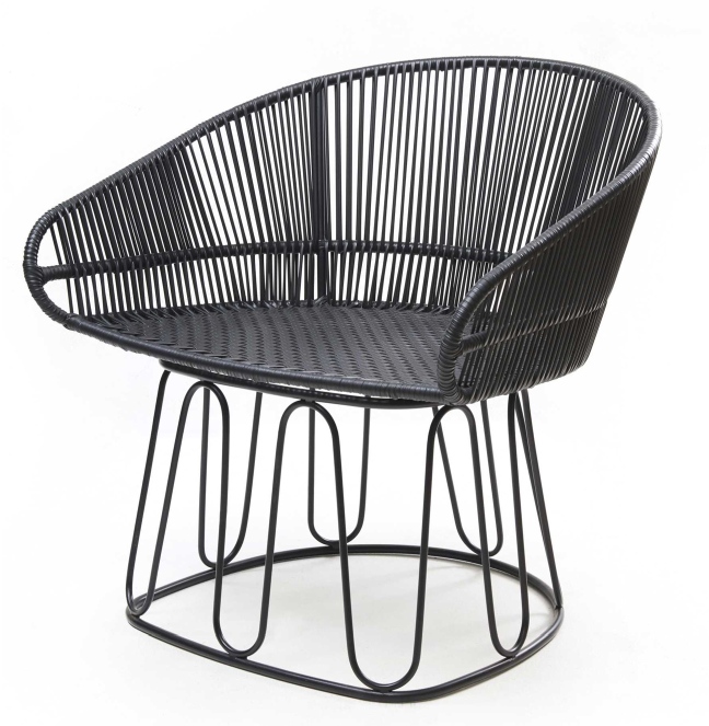 Circo Lounge Chair Loungesessel Outdoor ames Schwarz matt / Schwarz