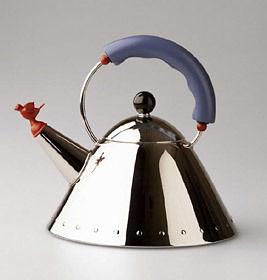 Ersatz-Flöte in Vogelform für Alessi Wasserkessel 9093, roter Vogel als Pfeife für Teekessel.