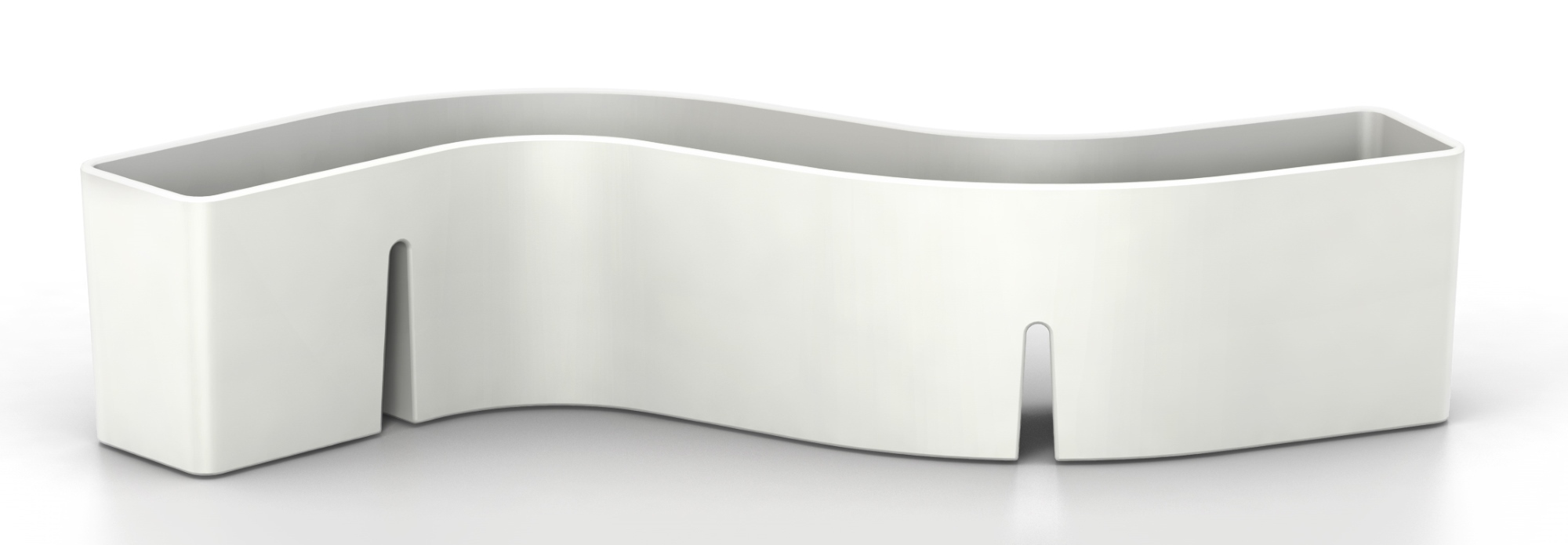 Weißer S-Tidy Stiftehalter von Vitra, wellenförmiges Design für Büroorganisation und Schreibtischaufbewahrung.