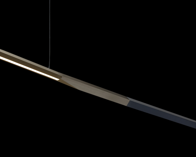 Ilo Pendelleuchte in Satin Bronze von Oluce, moderne LED Hängeleuchte für Wohnräume.