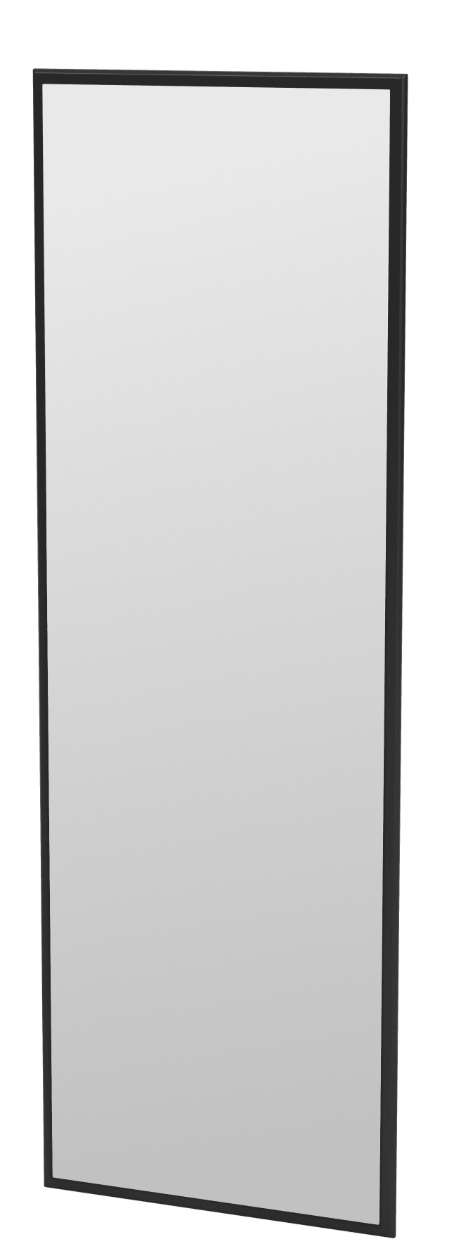Rechteckiger Spiegel "Montana" mit schmalem, schwarzem Rahmen. Moderner Wandspiegel für Badezimmer und Wohnraum.