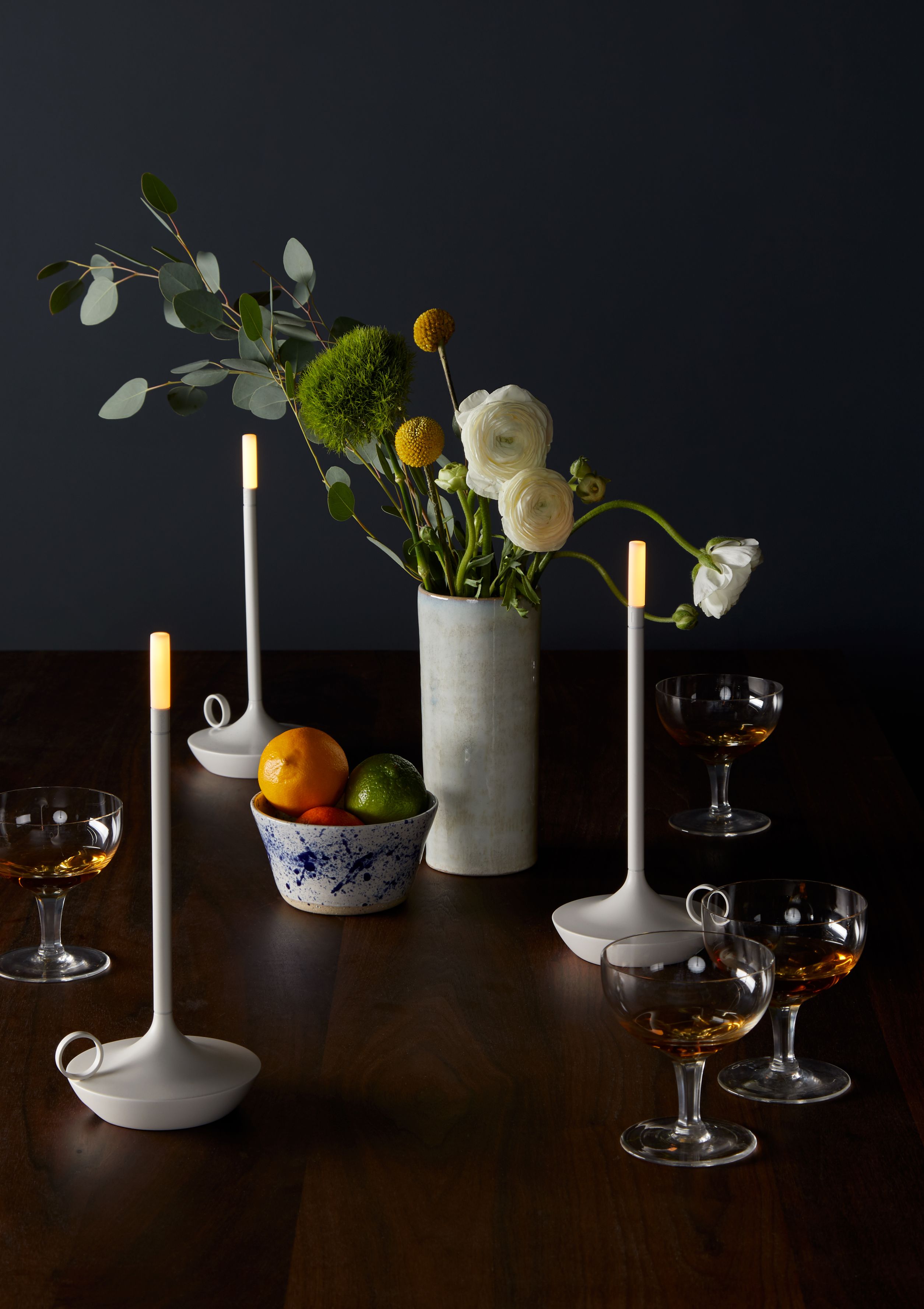 Wick Portable Akkuleuchte / Tischleuchte mit USB weiß Graypants