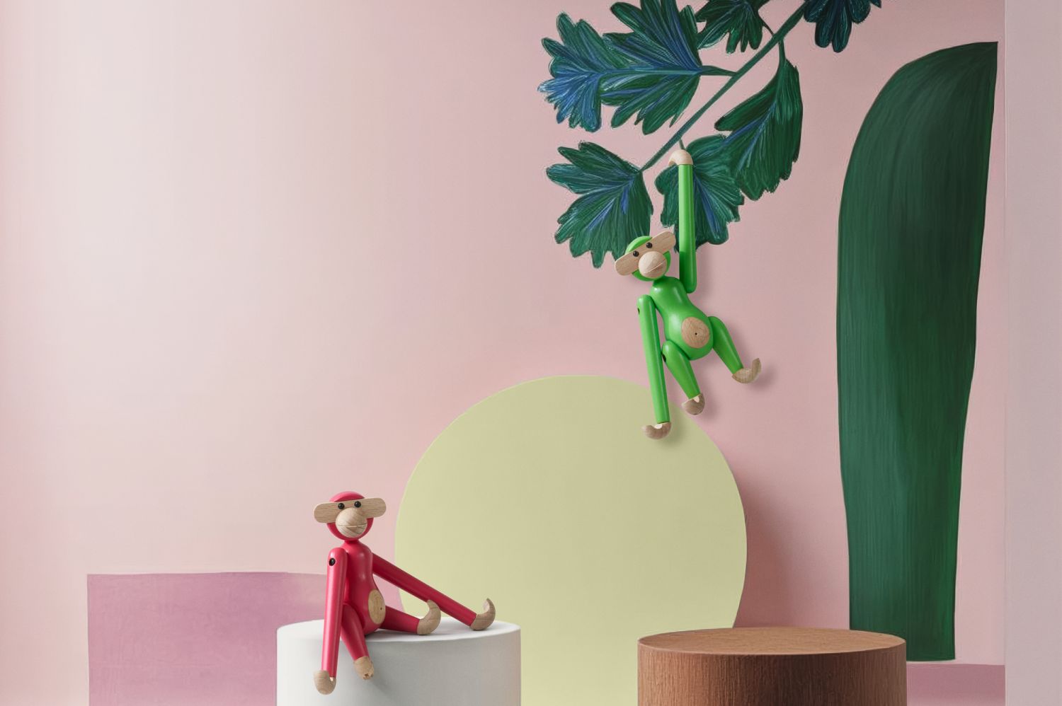 Affe Mini farbig Kay Bojesen Pink