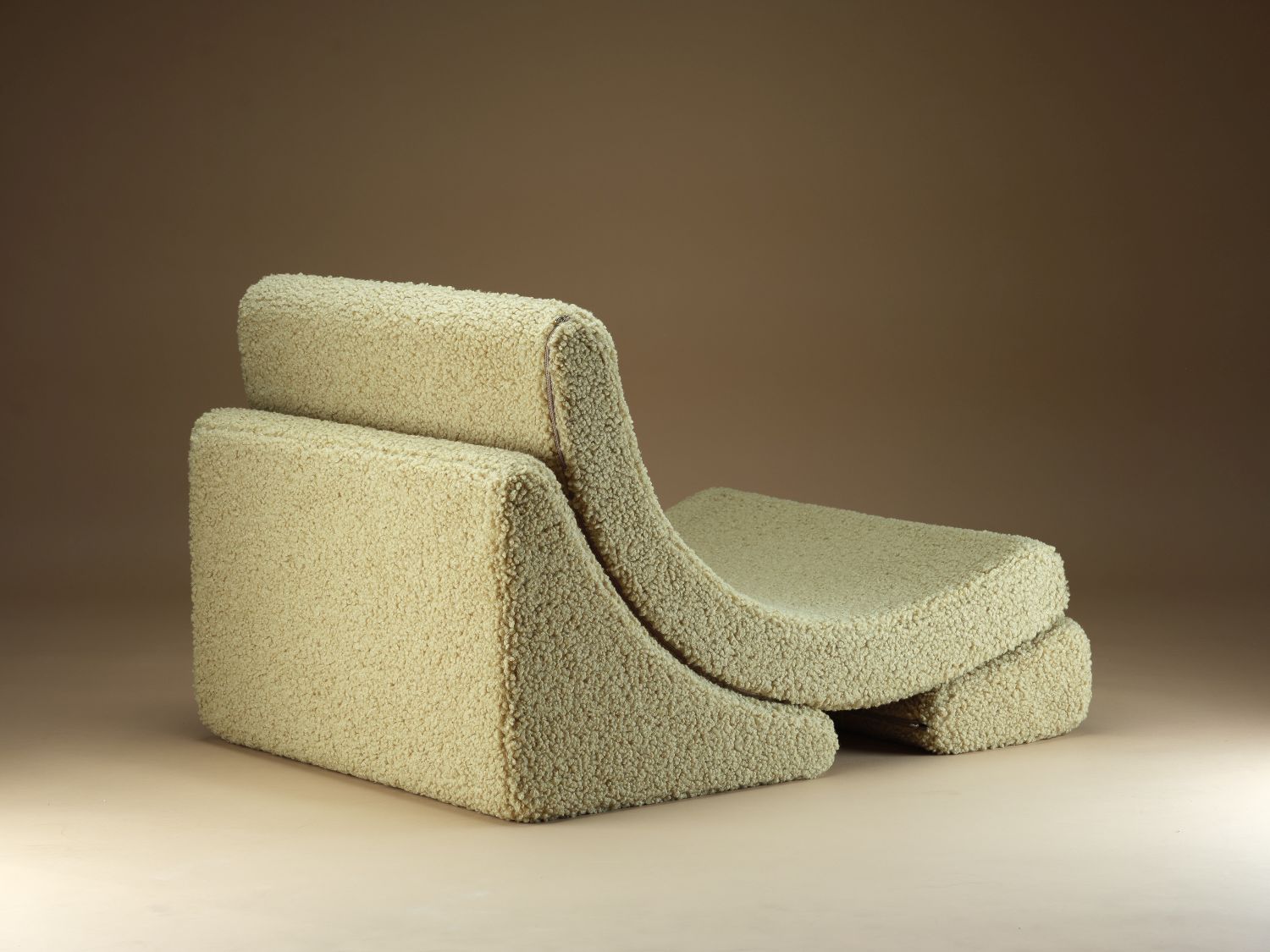 Mond Kindersessel Teddystoff Matcha Wigiwama