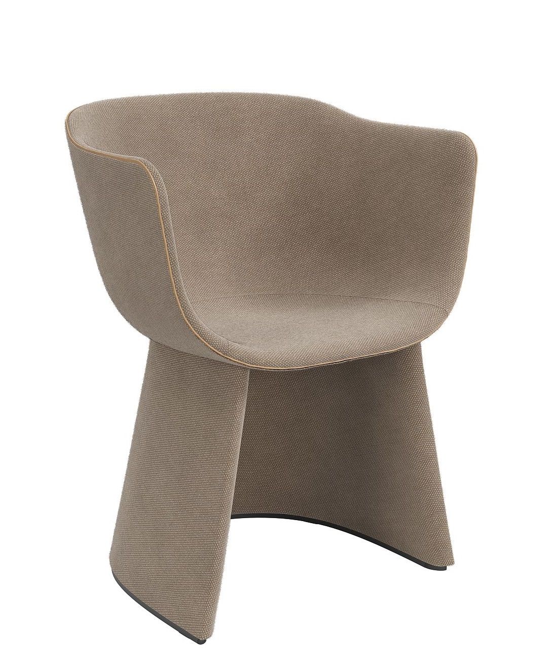 Monolit Loungesessel von Fritz Hansen, gepolsterter Stuhl in Beige, moderner Designstuhl für Esszimmer und Wohnbereich.