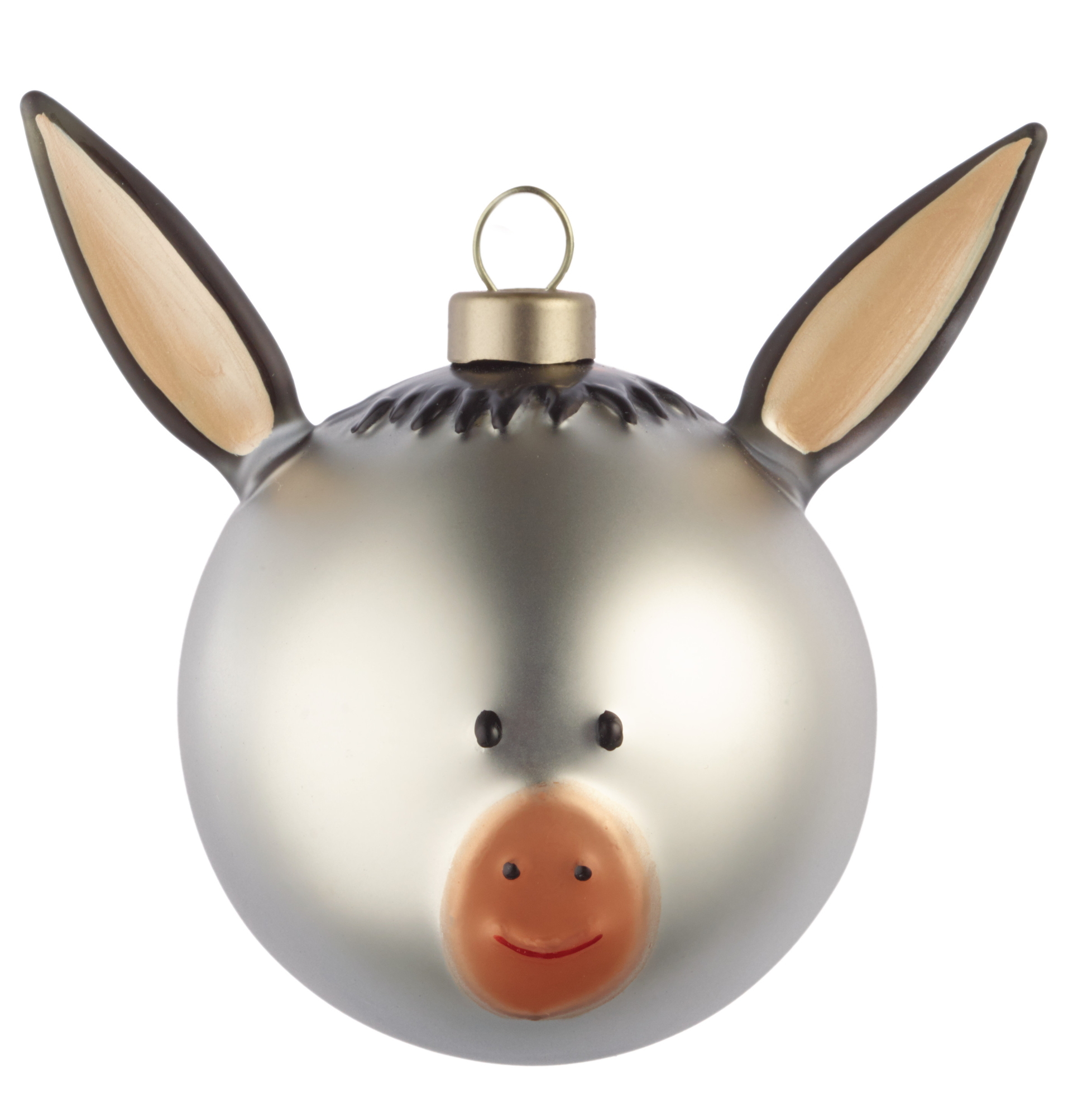 Alessi Weihnachtskugel Esel: Dekorative Christbaumkugel mit Esel-Motiv für festliche Weihnachtsdekoration.