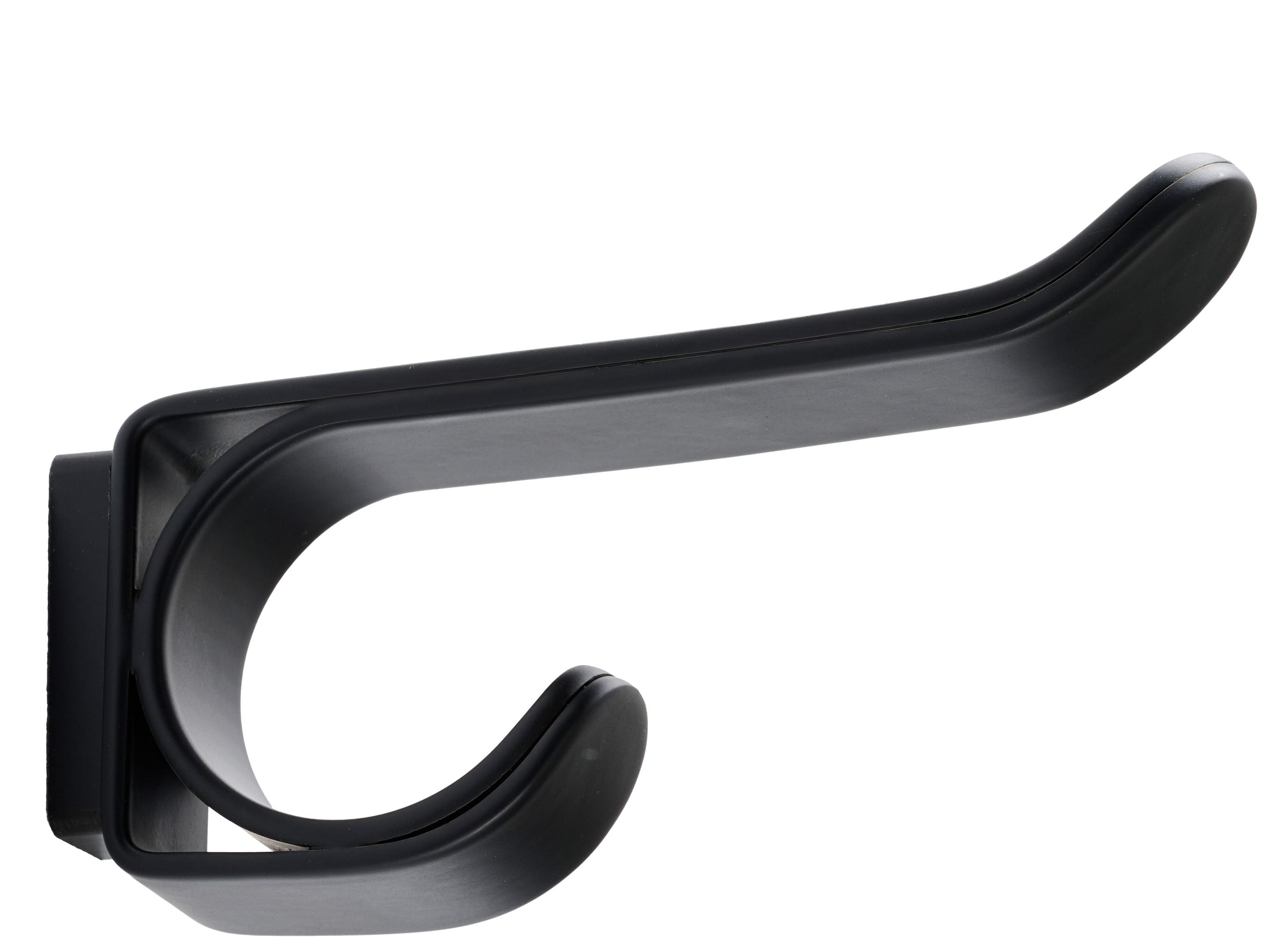 Schwarzer Ayla Wandhaken von Schönbuch, moderner Garderobenhaken für Jacken und Accessoires.