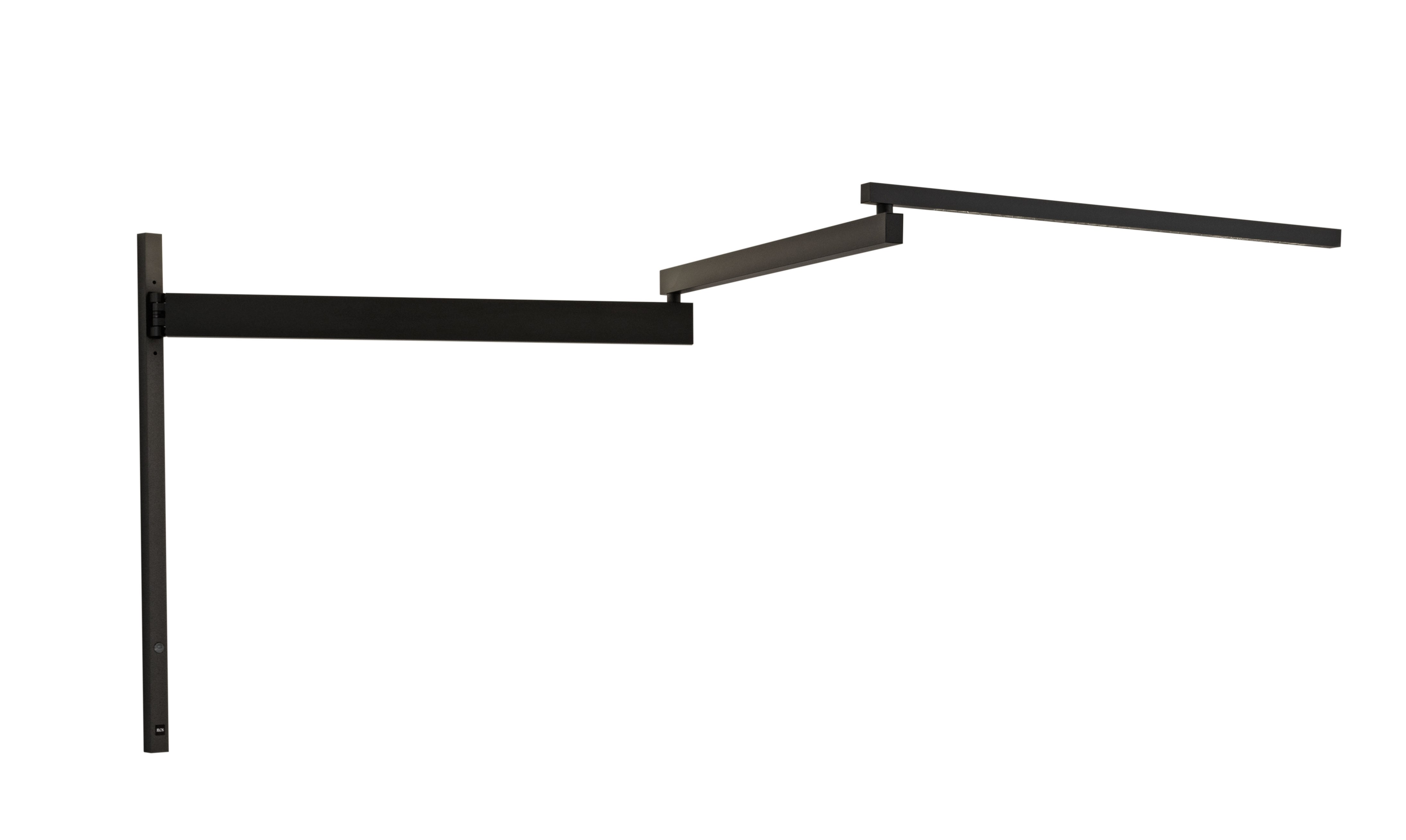 Black Flag Wandleuchte von Flos, schwarze Designlampe mit verstellbaren Armen für indirektes Licht.